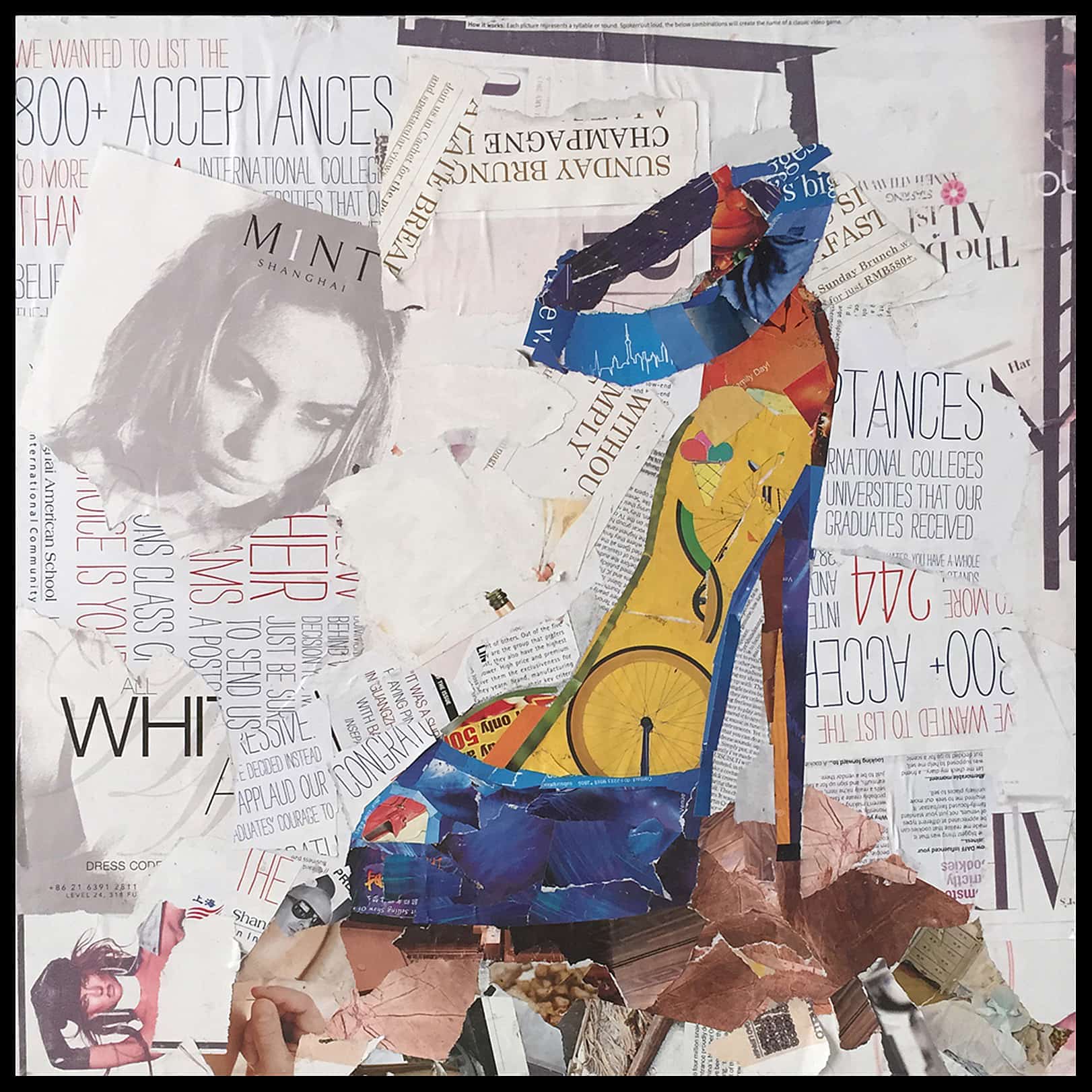 Papier Wandbild Dresscode I 52cm x 52cm Papier Wandbild Dresscode I 52cm x 52cm