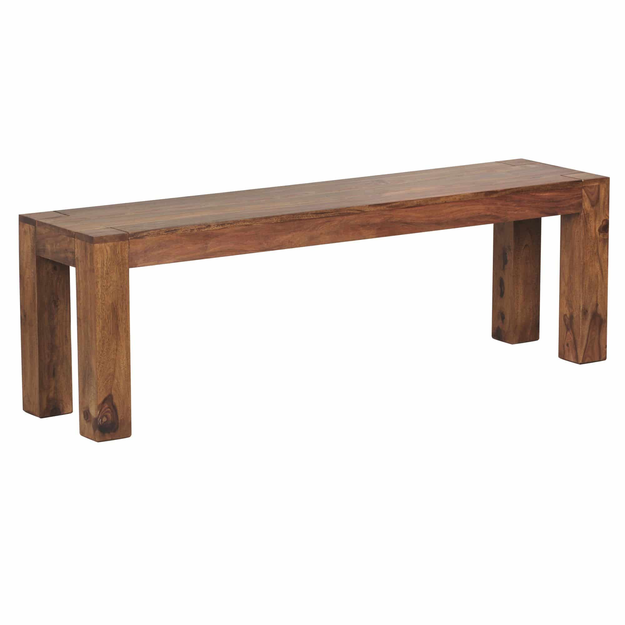 Esszimmer Sitzbank MUMBAI Massiv-Holz Sheesham 140 x 45 x 35 cm Holz-Bank Natur-Produkt Küchenbank im Landhaus-Stil Esszimmer Sitzbank MUMBAI Massiv-Holz Sheesham 140 x 45 x 35 cm Holz-Bank Natur-Produkt Küchenbank im Landhaus-Stil