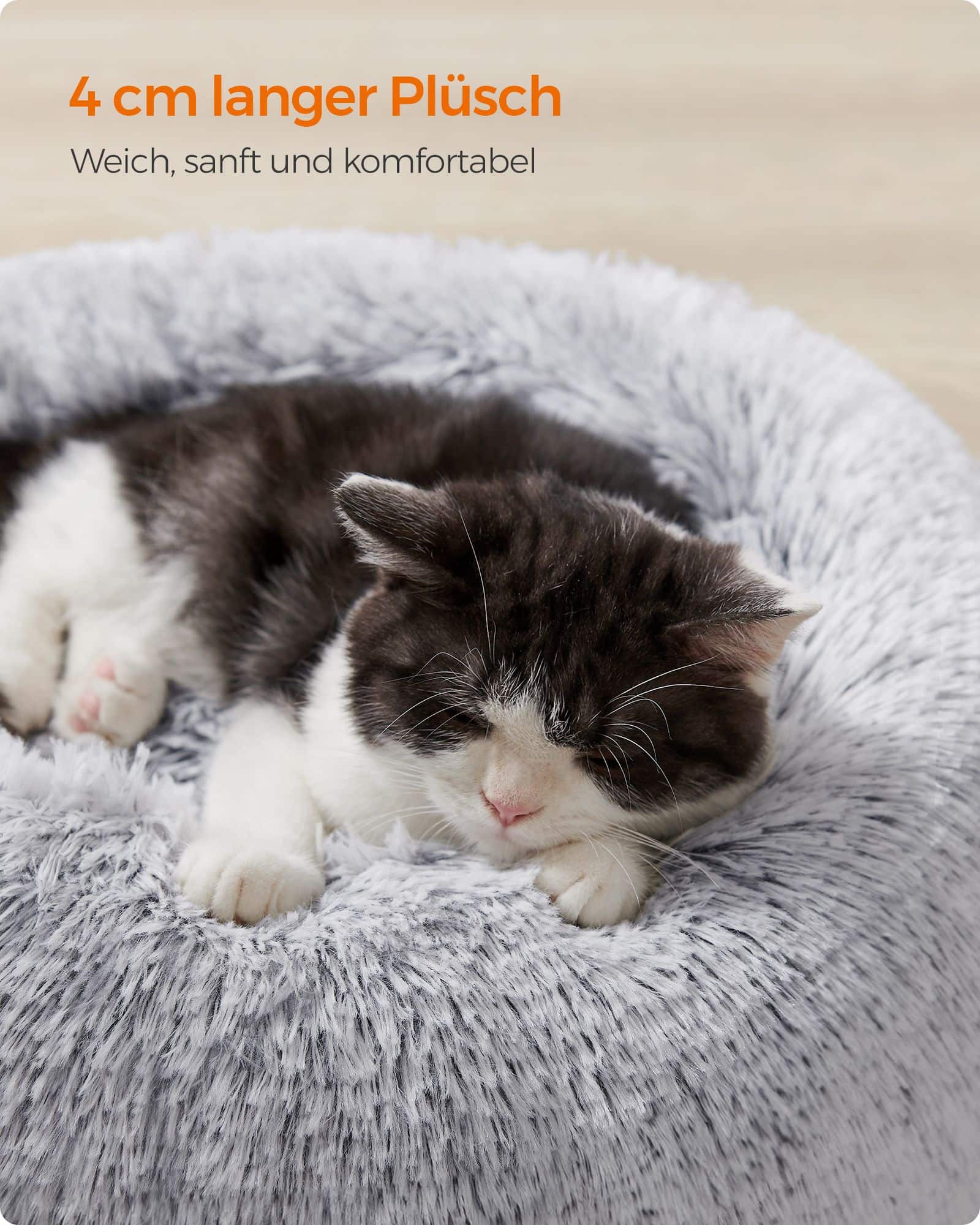 Hundebett flauschig und waschbar Ombré-Grau-PGW036G01 Hundebett flauschig und waschbar Ombré-Grau-PGW036G01