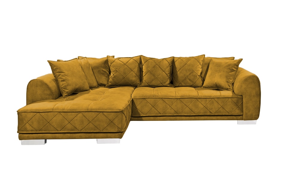 Sentina_Salvador_frei_okra Exklusives Wohngefühl: Das Beidseitig Montierbare ED Exciting Design Sofa Sentina in Okra