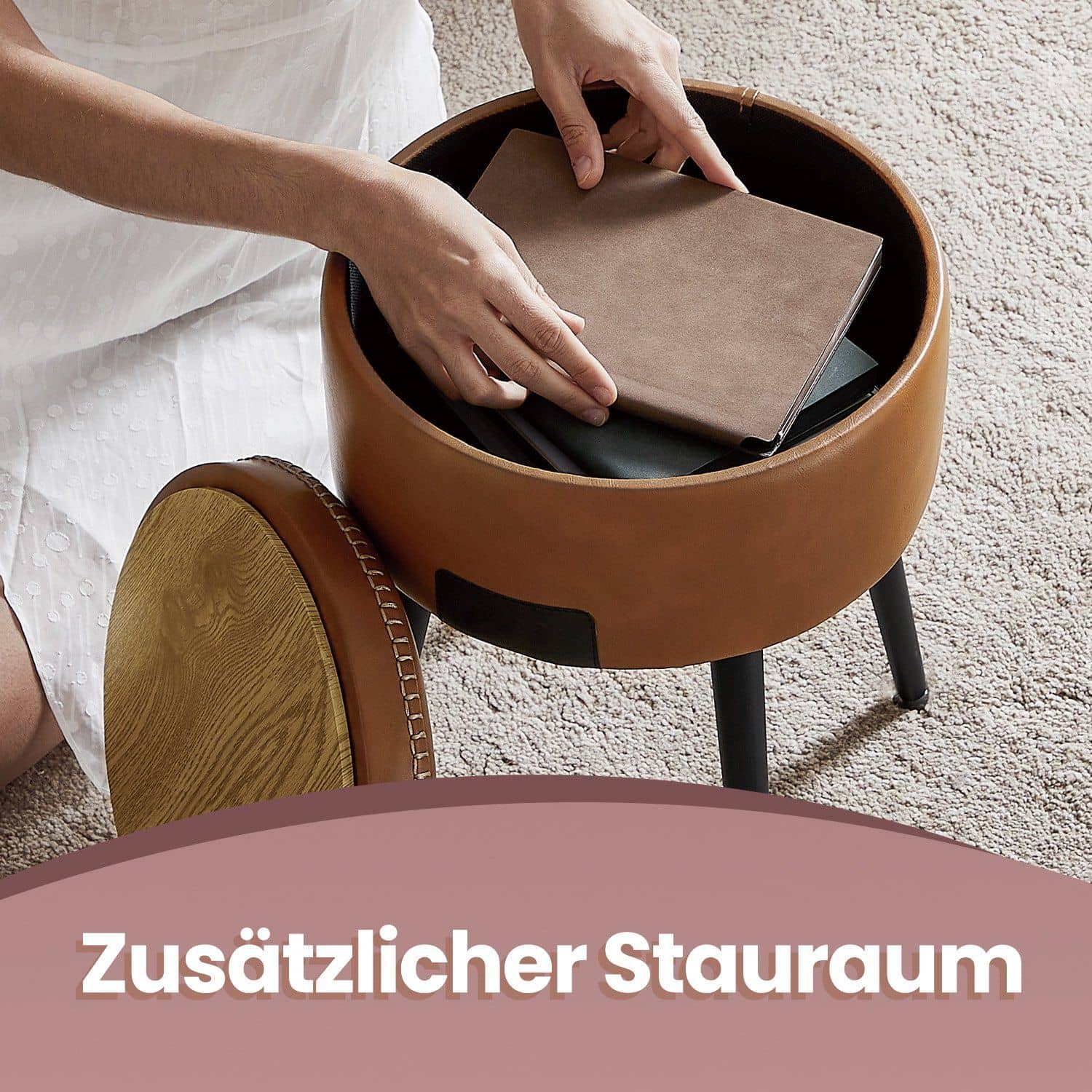 Sitzhocker, Sitzbank mit Stauraum, Sitztruhe Sitzhocker, Sitzbank mit Stauraum, Sitztruhe