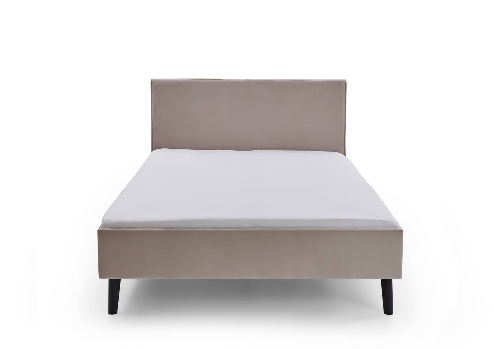 Polsterbett Leira by Meise – Elegantes Samtbett in Beige mit gestepptem Kopfteil & Massivholzfüßen 140 x 200 cm Polsterbett Leira by Meise – Elegantes Samtbett in Beige mit gestepptem Kopfteil & Massivholzfüßen 140 x 200 cm