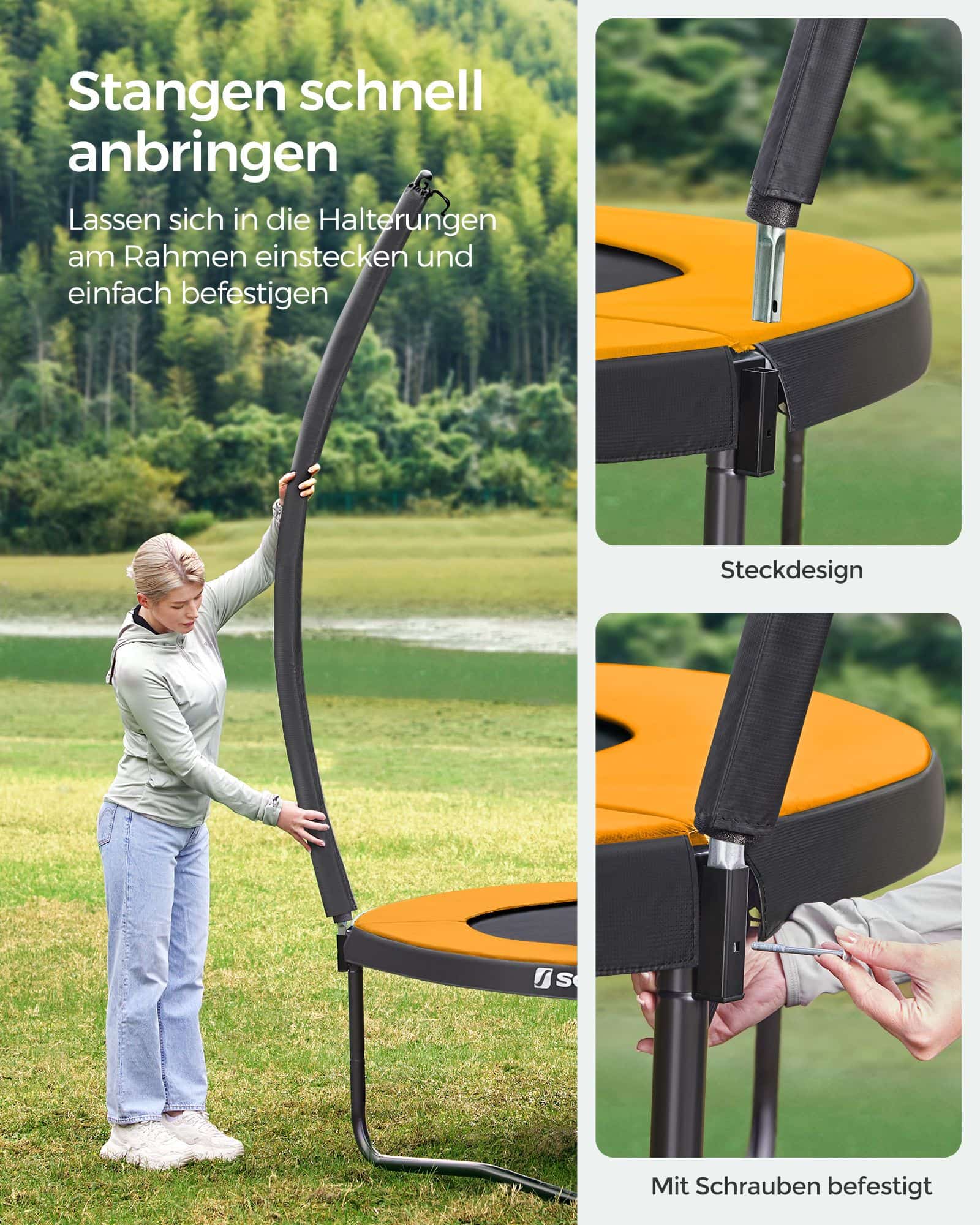 Trampolin Ø 305 cm schwarz-orange-B34STR102O01 Trampolin Ø 305 cm schwarz-orange-B34STR102O01