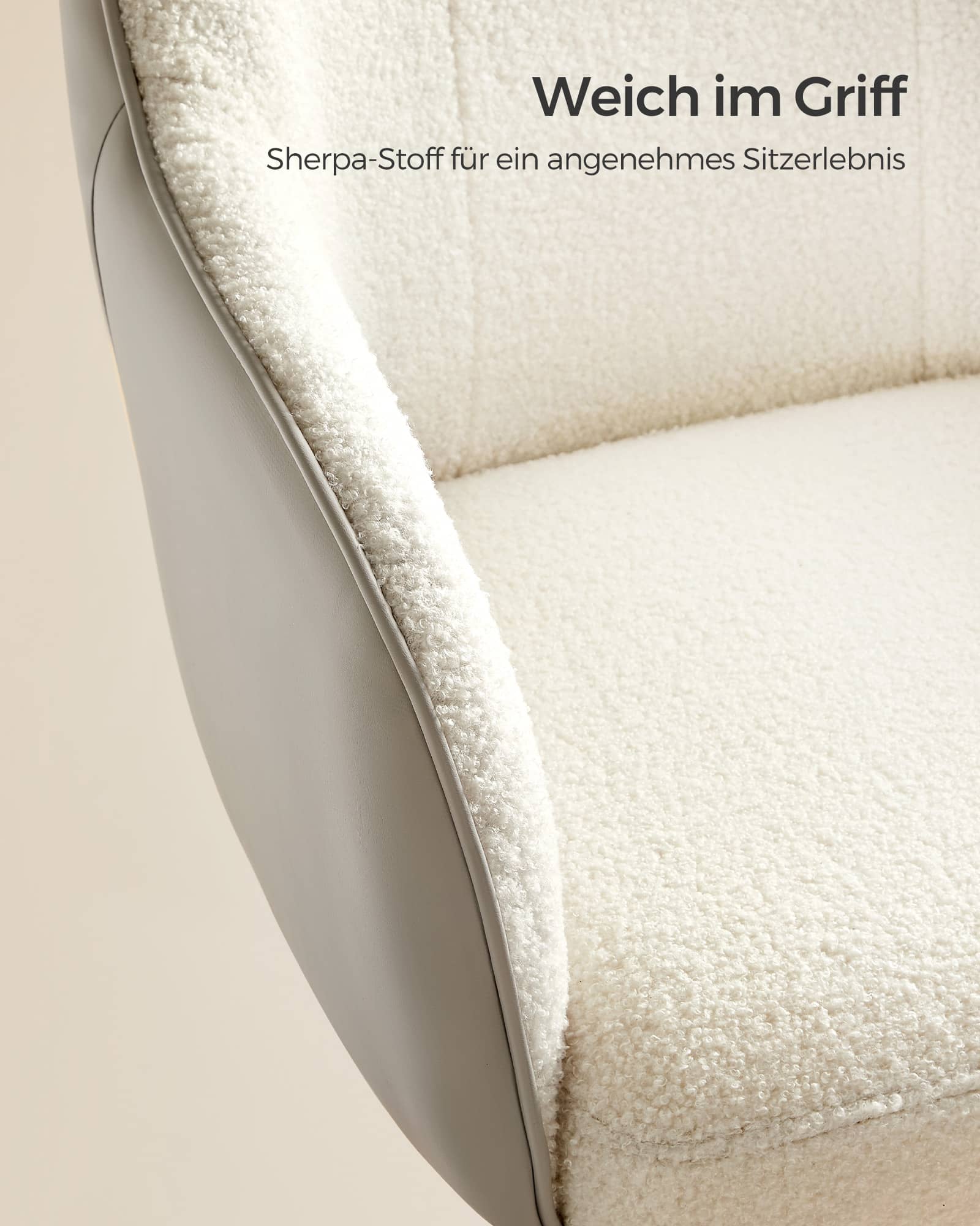 Bürostuhl bis 110 kg belastbar cappuccinobeige-OBG019W01 Bürostuhl bis 110 kg belastbar cappuccinobeige-OBG019W01