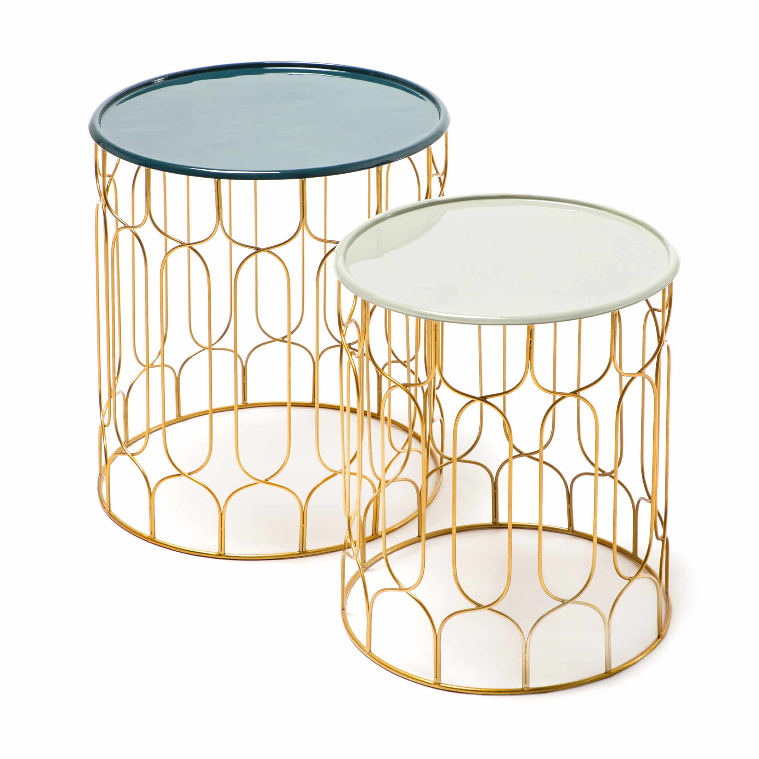 Beistelltisch-Set Timba 410 Petrol / Hellgrau Beistelltisch-Set Timba 410 Petrol / Hellgrau