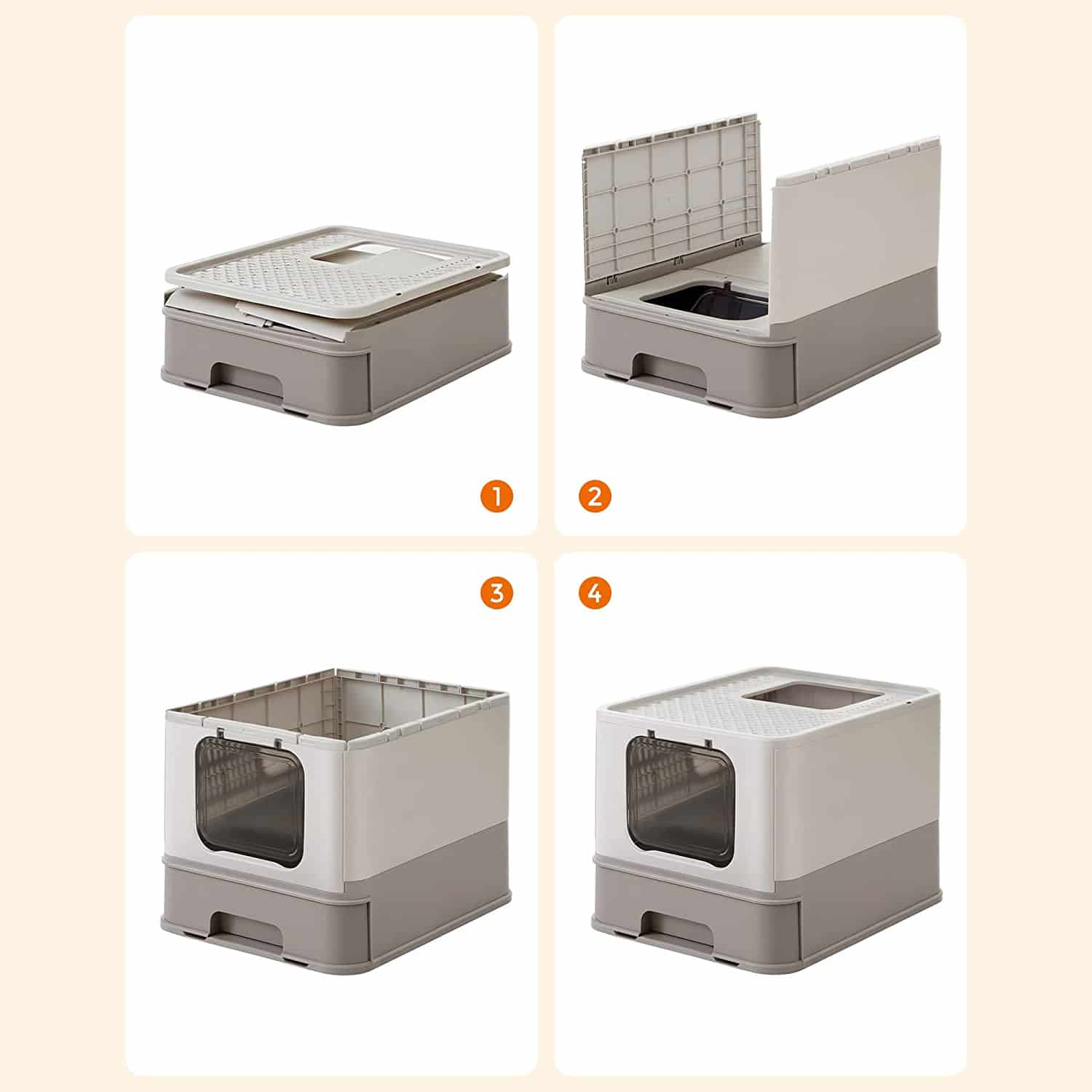 Katzenklo mit Deckel-B34PPT001G01 Katzenklo mit Deckel-B34PPT001G01