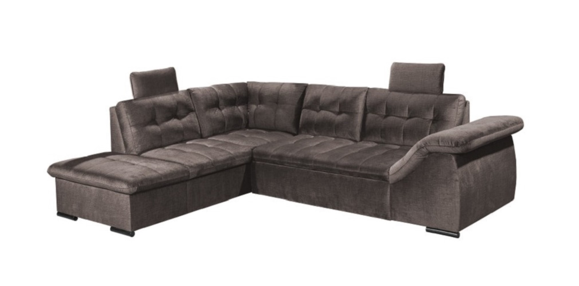 Schlafsofa Estrella Voss-Stoff von Ed Exciting Design – mit Bettkasten, variablen Kopfstützen und Schlaffunktion