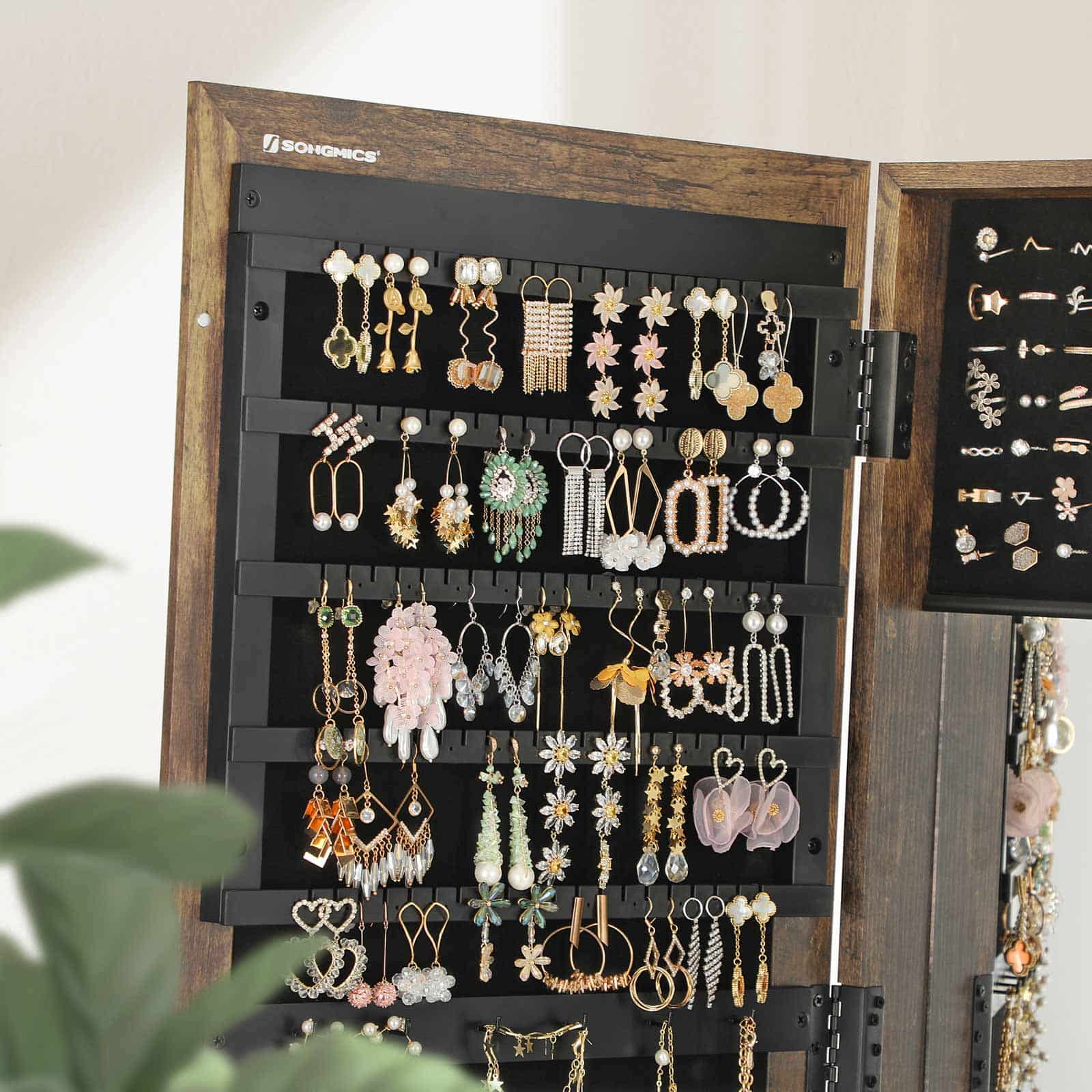 Schmuckschrank 360° drehbar Vintagebraun-B34JJC062K01 Schmuckschrank 360° drehbar Vintagebraun-B34JJC062K01