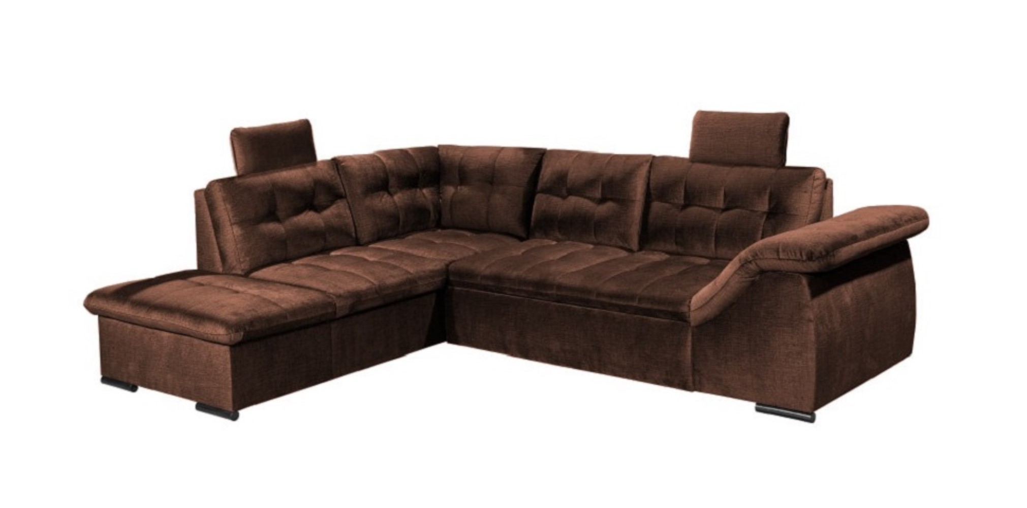 Schlafsofa Estrella Voss-Stoff von Ed Exciting Design – mit Bettkasten, variablen Kopfstützen und Schlaffunktion