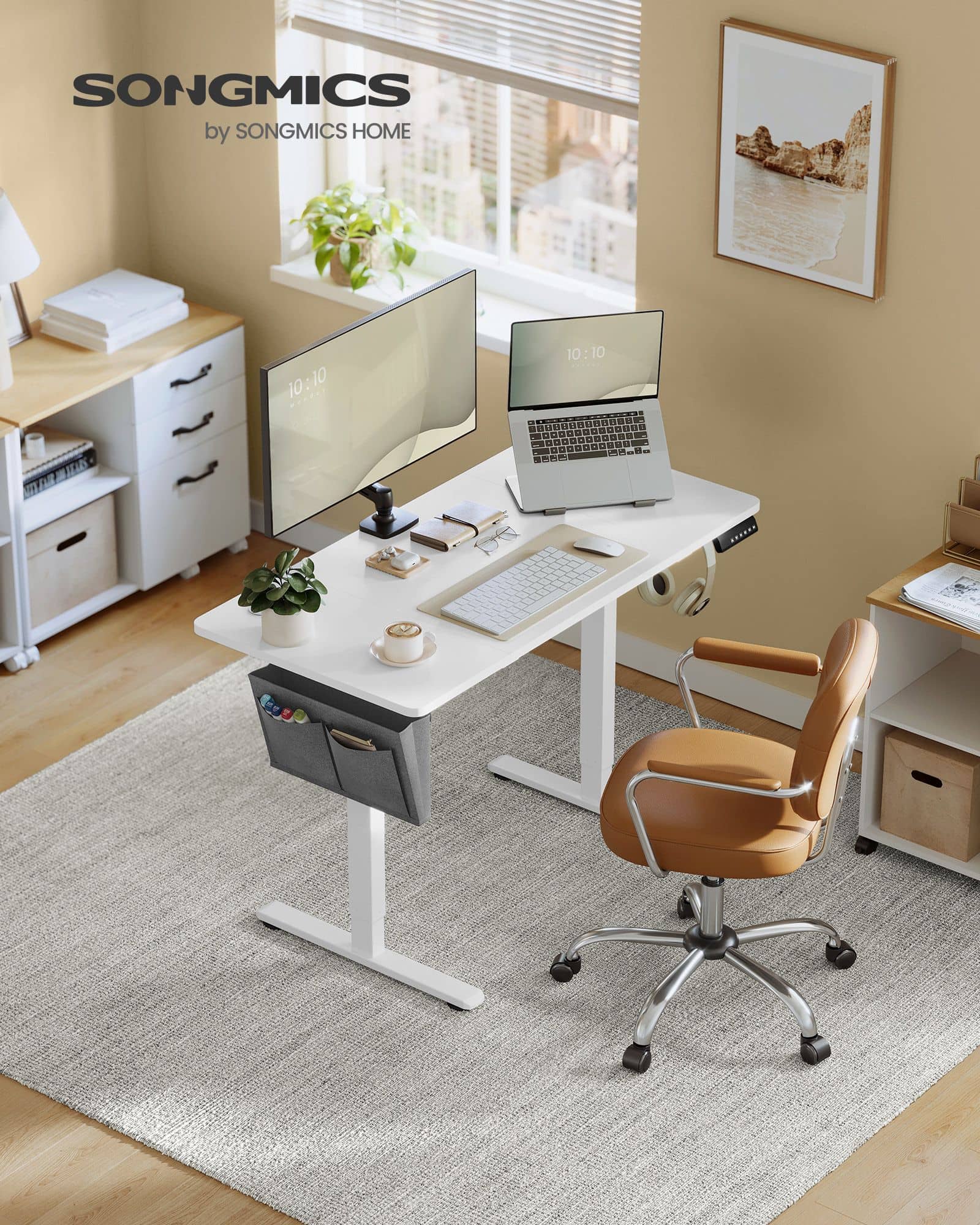 Höhenverstellbarer Schreibtisch elektrisch 60 x 120 x (72-120) cm