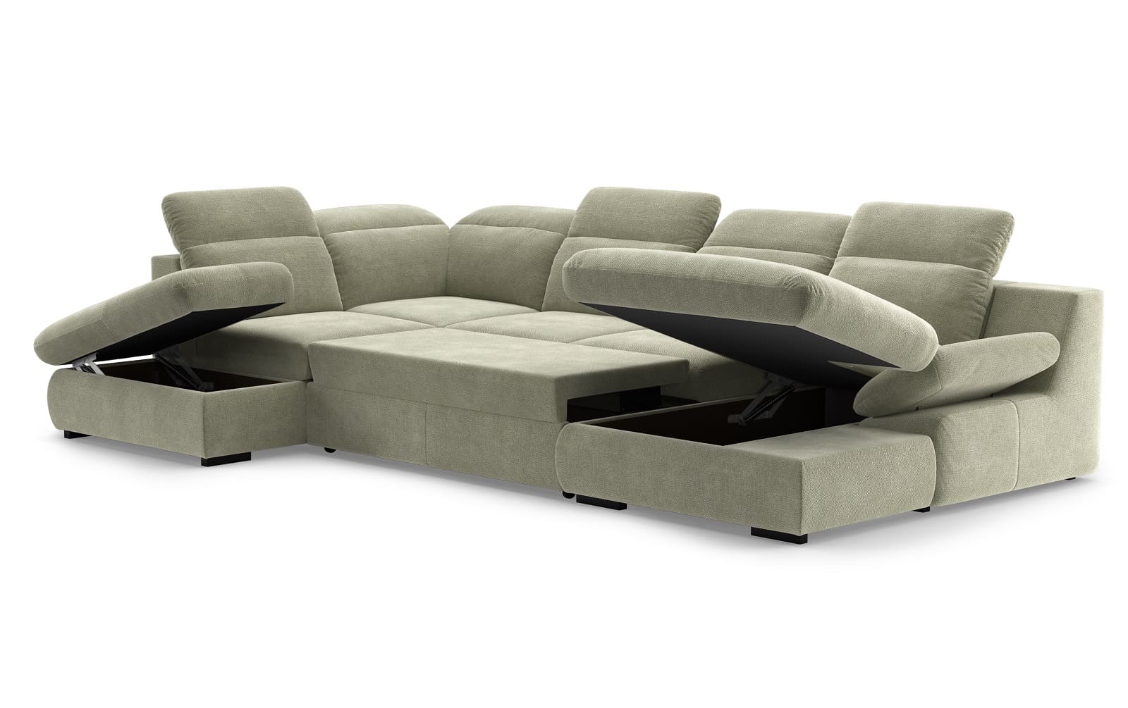 Lorena Wohnlandschaft mit Schlaffunktion und Bettkasten - Cotta Lorena Wohnlandschaft mit Schlaffunktion und Bettkasten - Cotta