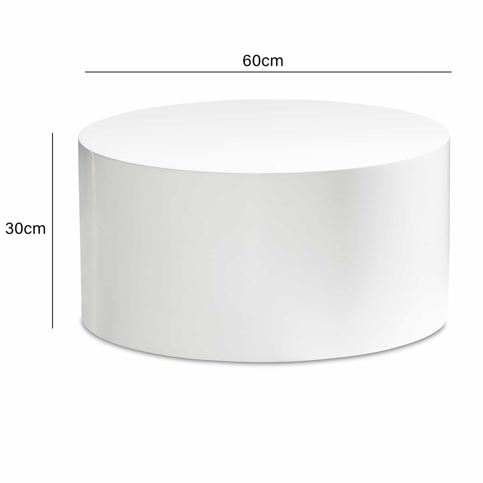 Couchtisch MONOBLOC 60x60x30 cm Weiß Hochglanz Couchtisch MONOBLOC 60x60x30 cm Weiß Hochglanz