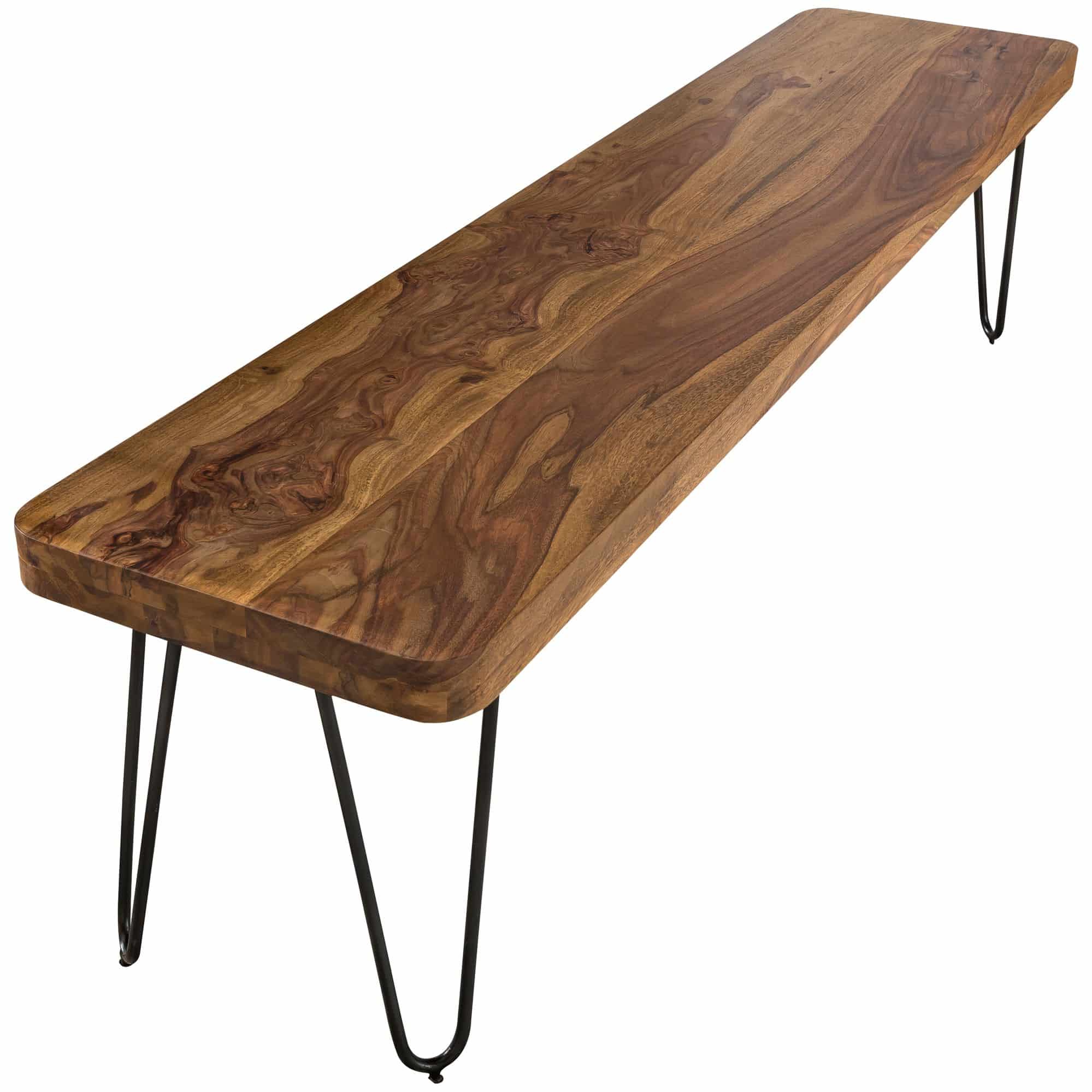 Esszimmer Sitzbank BAGLI Massiv-Holz Sheesham 120 x 45 x 40 cm Holz-Bank Natur-Produkt Küchenbank im Landhaus-Stil Esszimmer Sitzbank BAGLI Massiv-Holz Sheesham 120 x 45 x 40 cm Holz-Bank Natur-Produkt Küchenbank im Landhaus-Stil