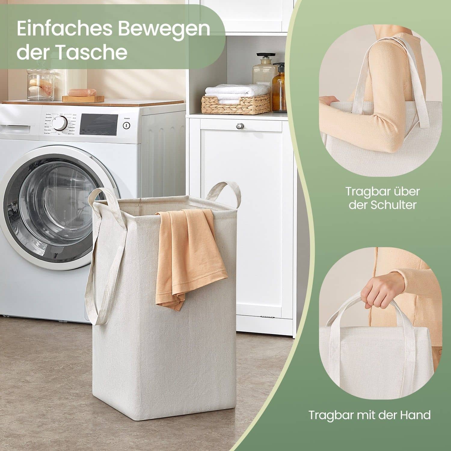 Badezimmerschrank mit Wäschekorb 40 x 40 x 170 cm Badezimmerschrank mit Wäschekorb 40 x 40 x 170 cm
