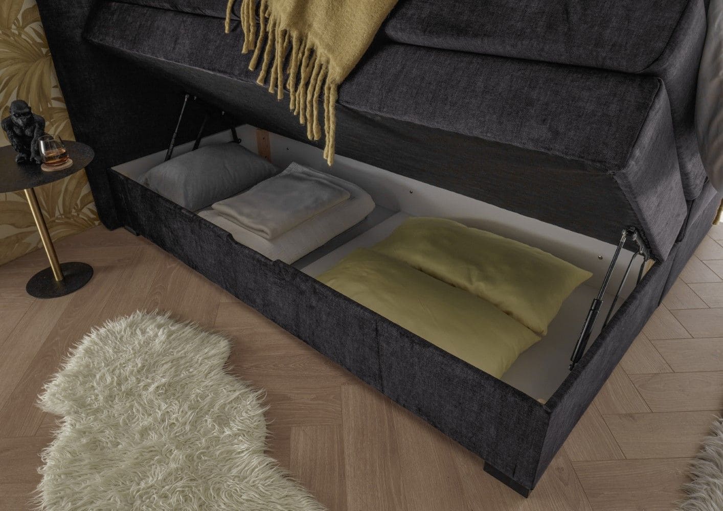 Boxspringbett Fanes Ed Exciting Design mit Bettkasten