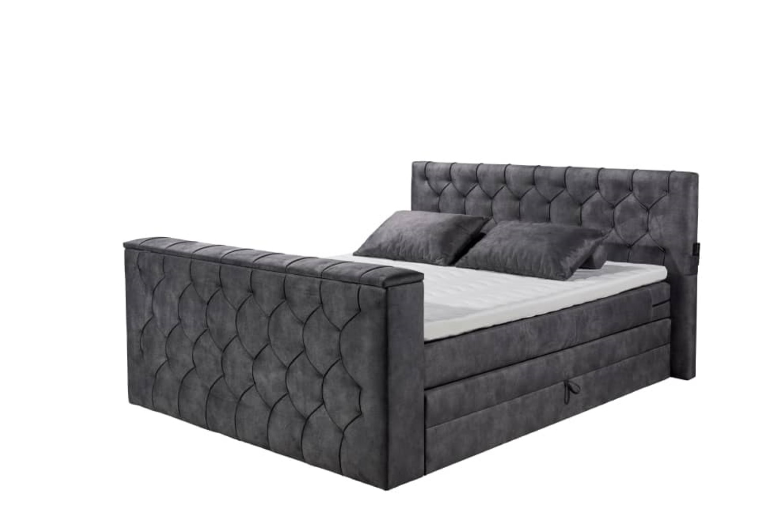 Boxspringbett Springdale - motorisierter TV-Halterung, geräumigem Bettkasten und Duo-Wendematratze H3/H4 - ED Exciting Design Boxspringbett Springdale - motorisierter TV-Halterung, geräumigem Bettkasten und Duo-Wendematratze H3/H4 - ED Exciting Design