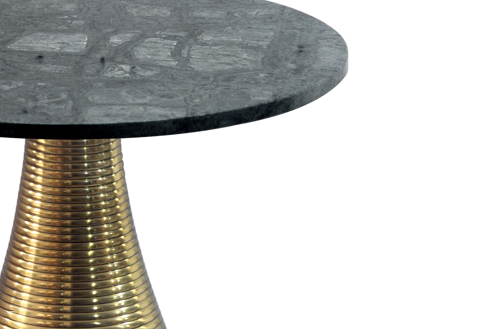 Beistelltisch Rund 40cm Gold mit Massiver Marmorplatte Grün - Wohnzimmertisch Naturstein Anstelltisch - Sofatisch Design Metall Couchtisch - Wohnzimmer Tisch Modern Handmade Beistelltisch Rund 40cm Gold mit Massiver Marmorplatte Grün - Wohnzimmertisch Naturstein Anstelltisch - Sofatisch Design Metall Couchtisch - Wohnzimmer Tisch Modern Handmade