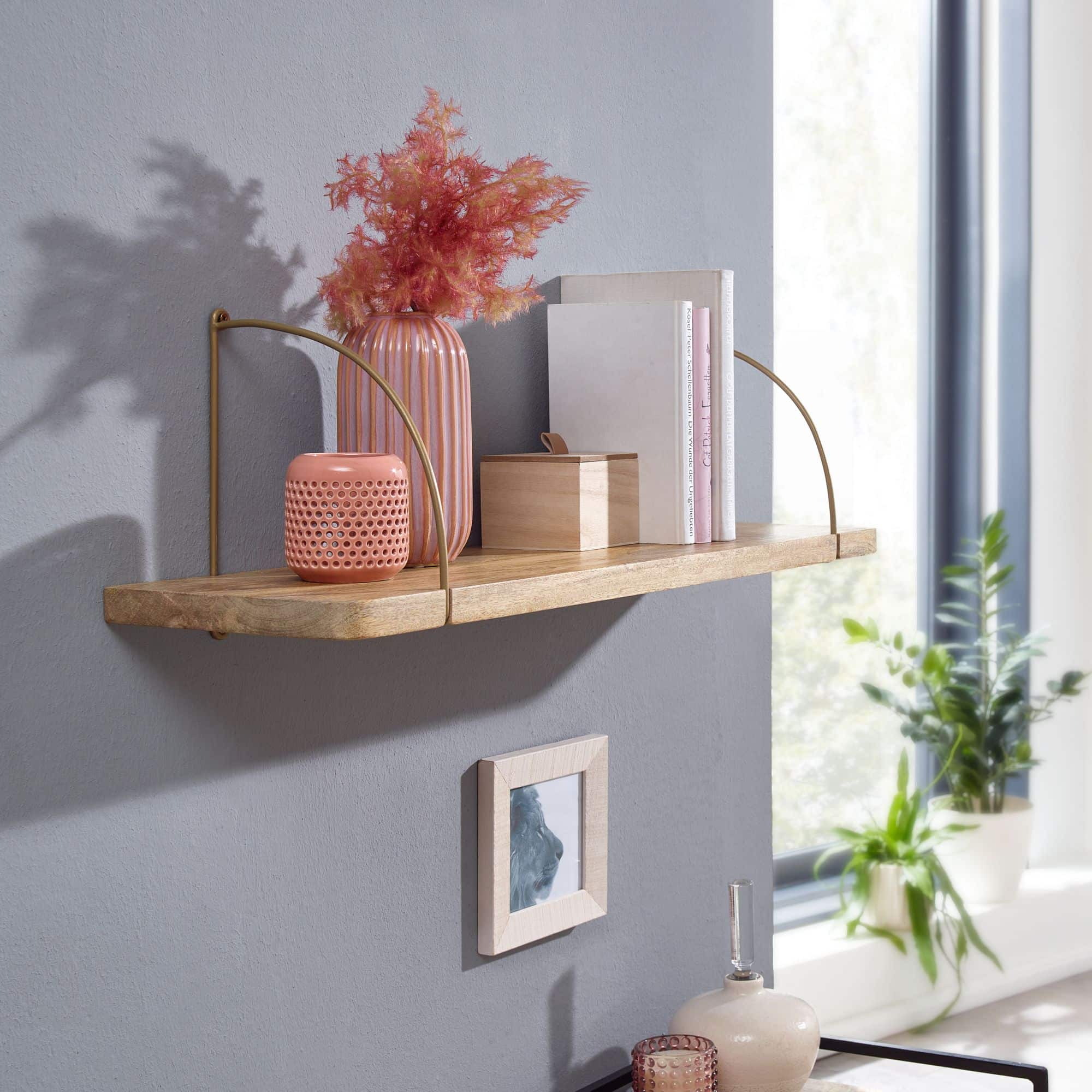 67872-Wohnling-Wandregal-80x22x24-cm-Mango-Holz-WL6-596-WL6-596_2 Wandregal 80x25x22 cm Mango Massivholz / Metall Hängeregal Industrial