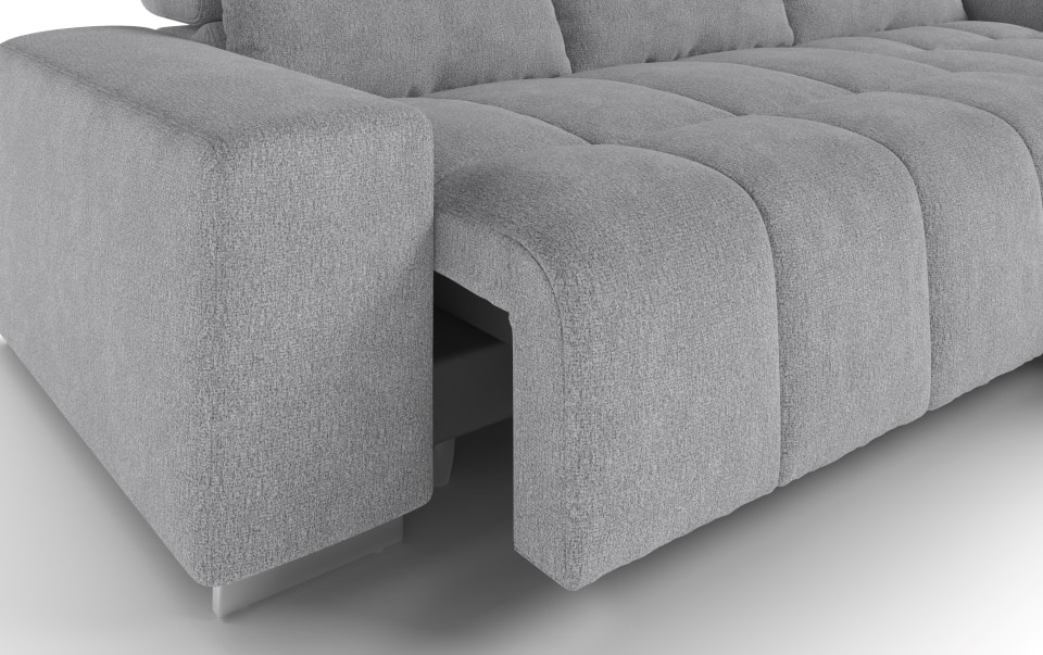 Sofa Orion von Cotta mit elektronischem Sitzvorschub | Material New York Chenille Mikrofaser Sofa Orion von Cotta mit elektronischem Sitzvorschub | Material New York Chenille Mikrofaser