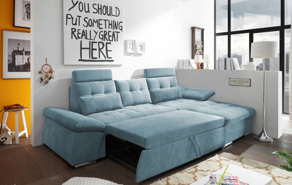 Nalo_klein_Uran_offen_denim Entspannt in Denim: Das ED Exciting Design Nalo Schlafsofa mit Bettkasten, verstellbaren Armlehnen und stilvoller Uran Mikrofaser