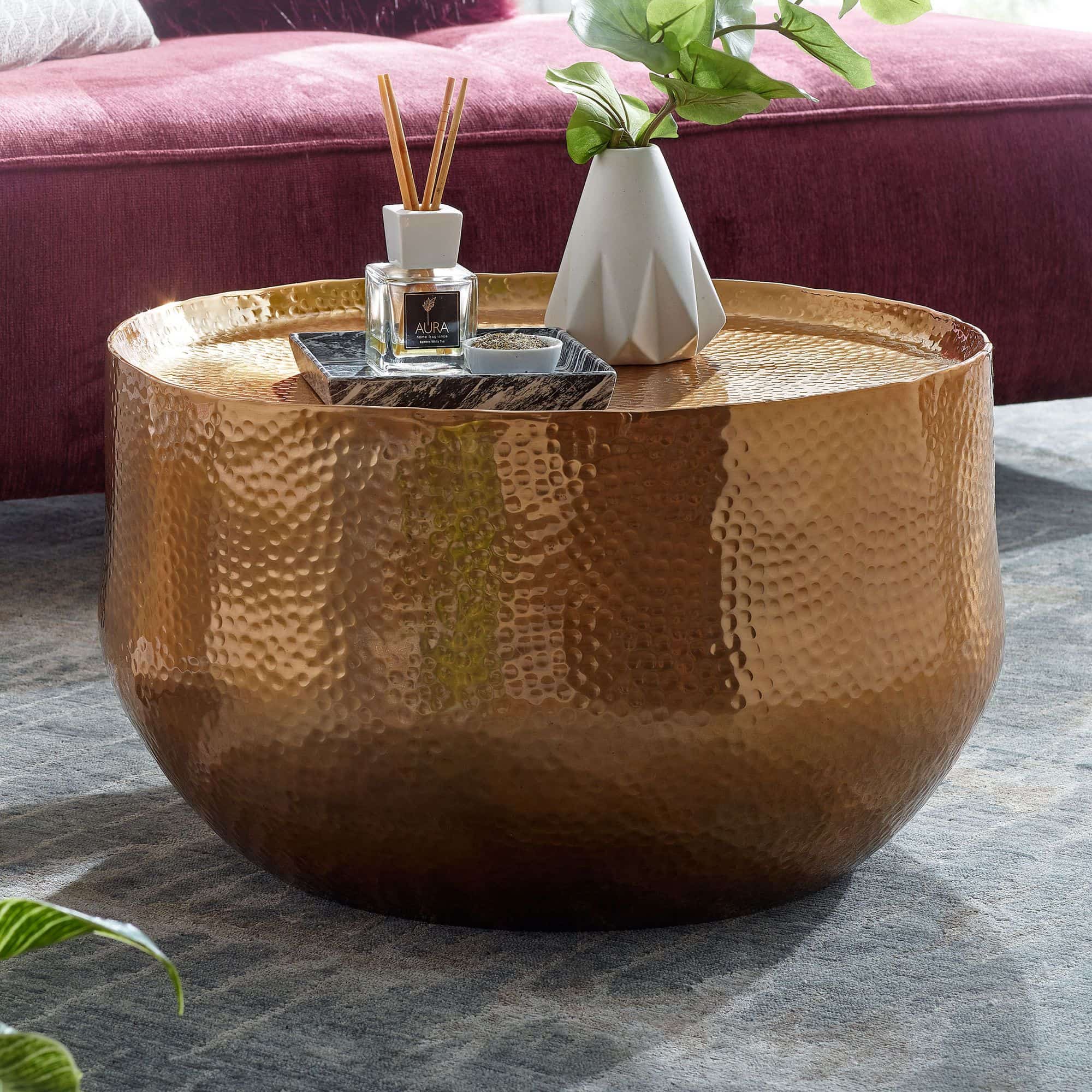 63444-WOHNLING-Couchtisch-Aluminum-Gold-60x60x35-cm-WL6-454-WL6-454_3gcbywVzf0H6Z1 Couchtisch Aluminium Gold 60x60x35 cm Wohnzimmertisch Hammerschlag