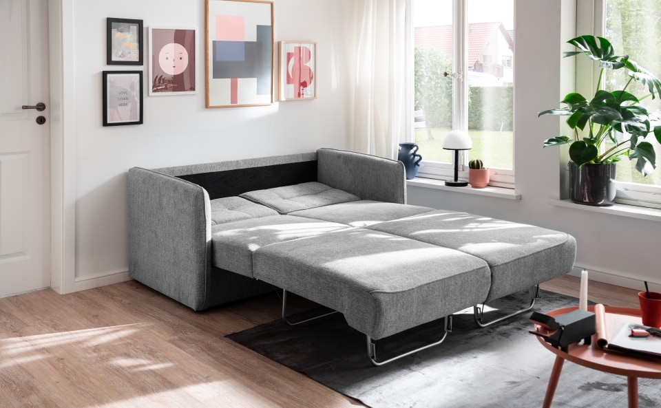Benformato_Milano_2F_9752-4 Sofa Milano in Silber mit Einzelausziehfunktionen: Modernes Home & Living