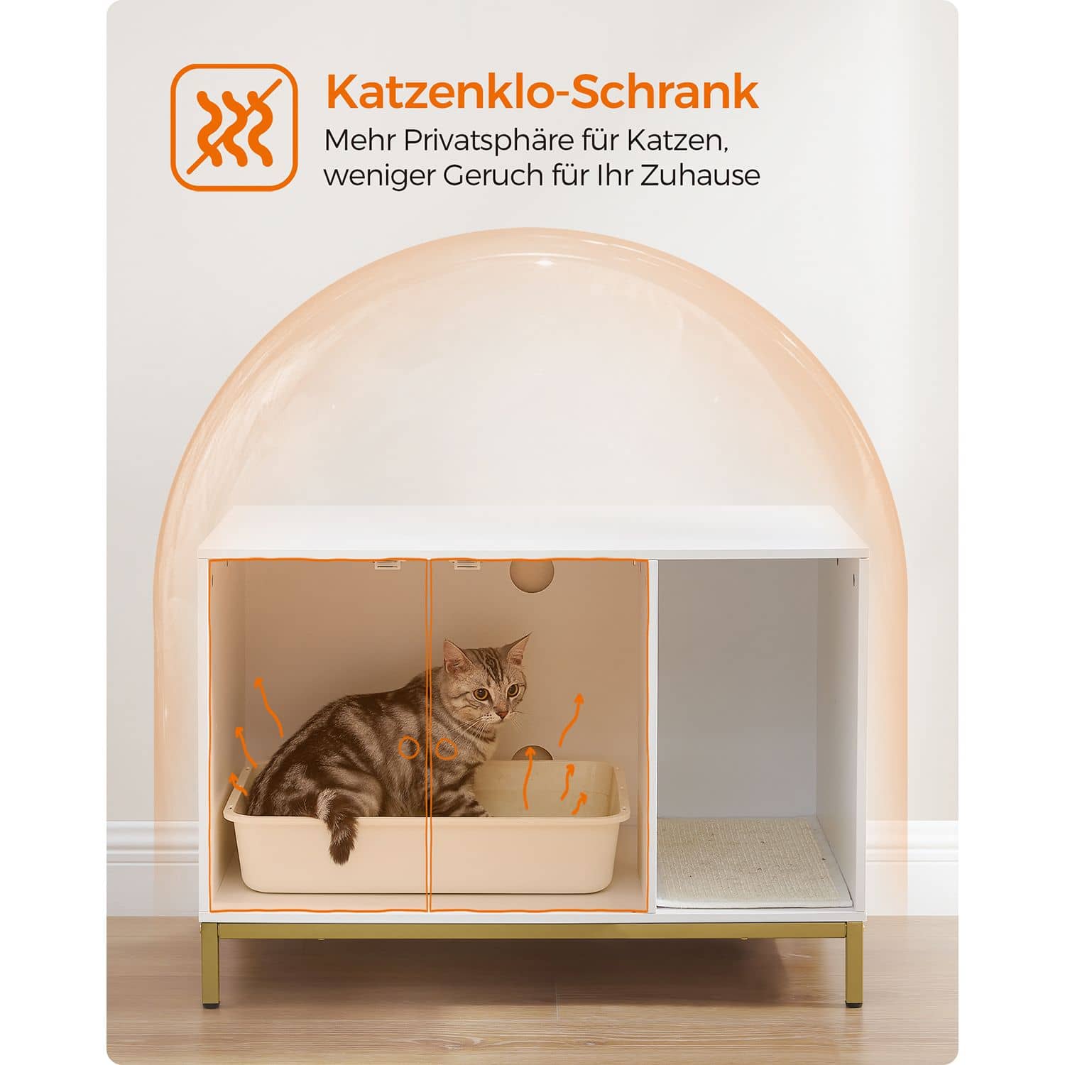 Katzenklo-Schrank-PCL007W01 Katzenklo-Schrank-PCL007W01