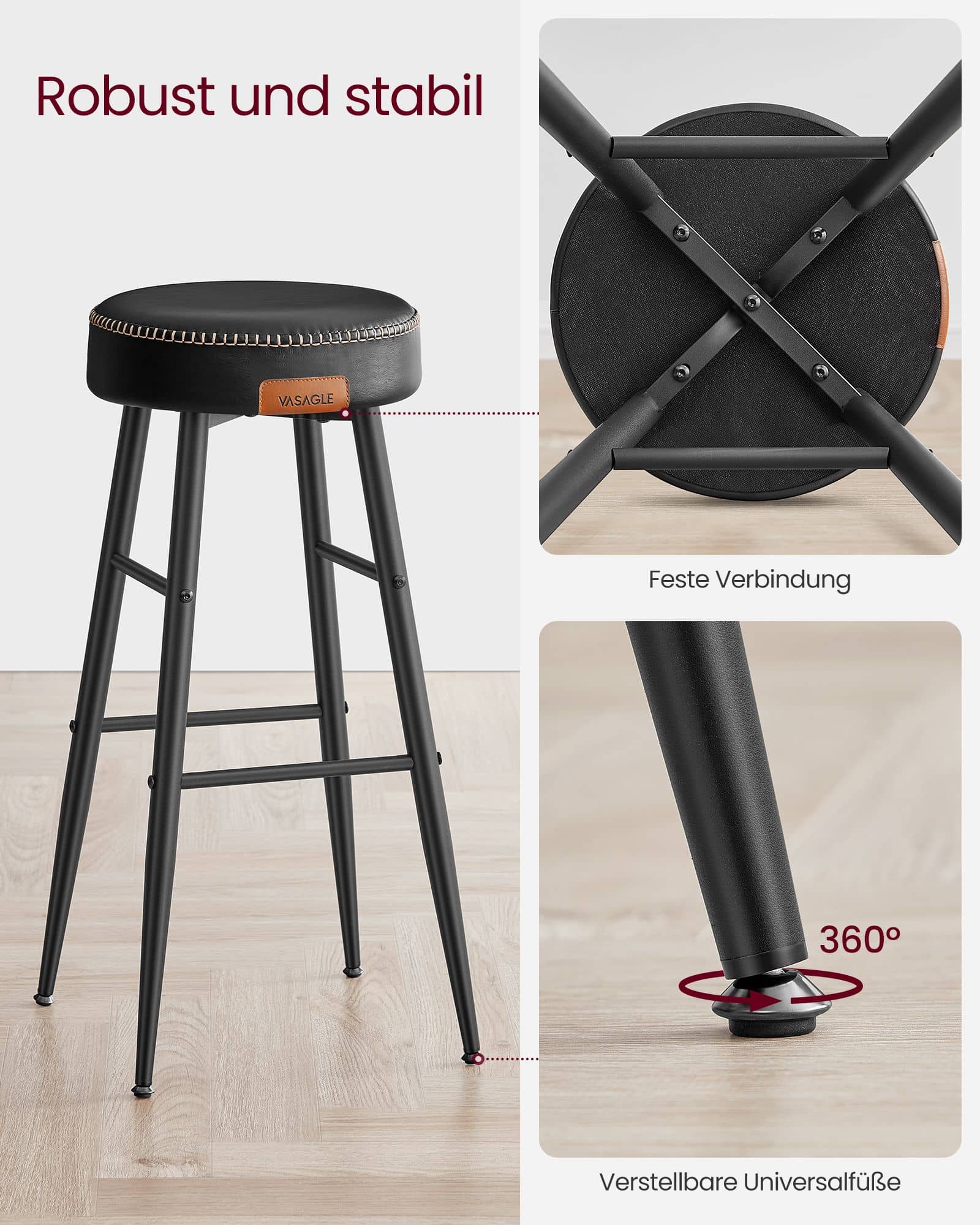 EKHO Kollektion - Barhocker 2er Set basisschwarz EKHO Kollektion - Barhocker 2er Set basisschwarz