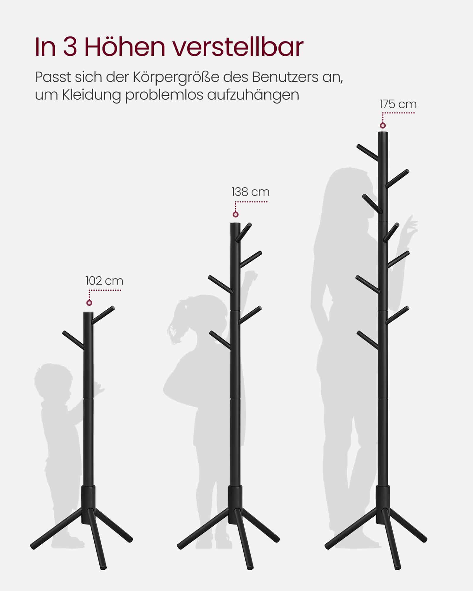 Garderobenständer schwarz-RCR004B01 Garderobenständer schwarz-RCR004B01