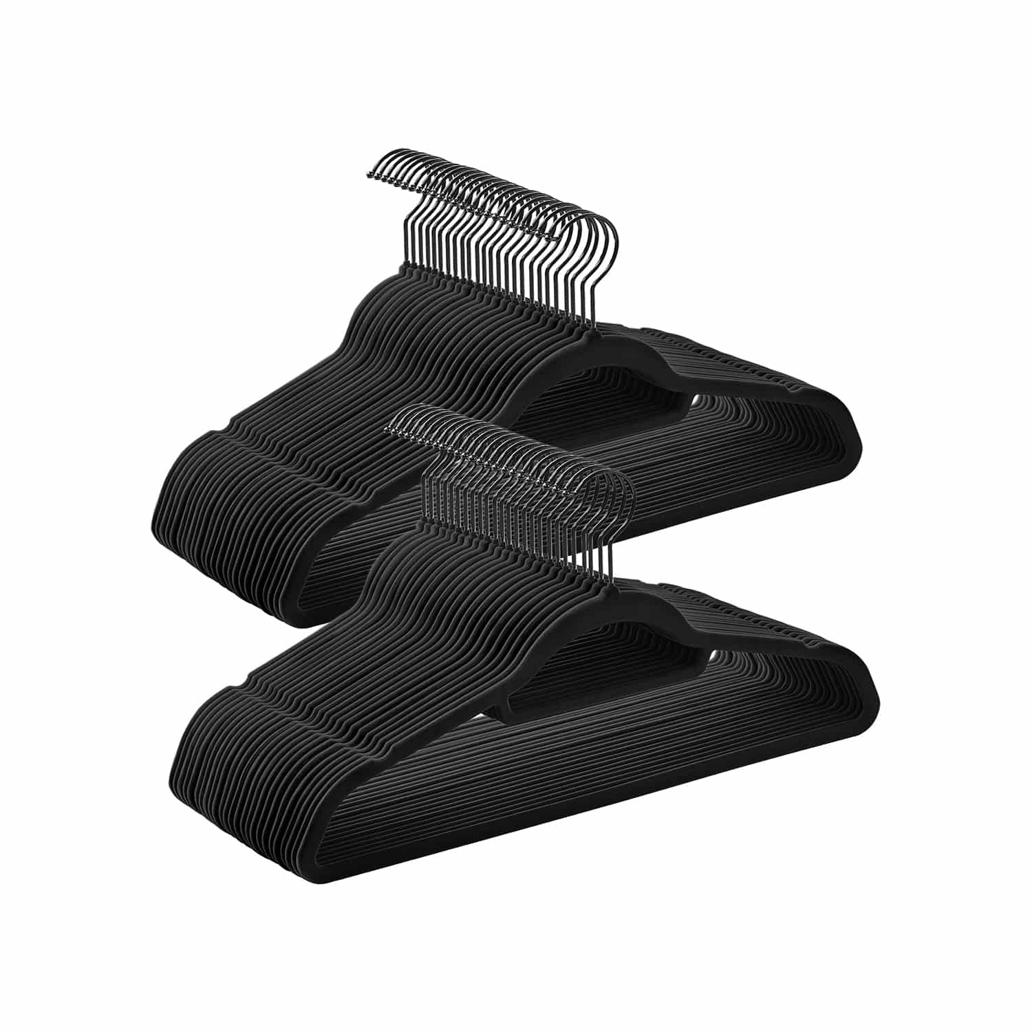 Kleiderbügel 50er Set 43,5 cm lang schwarz