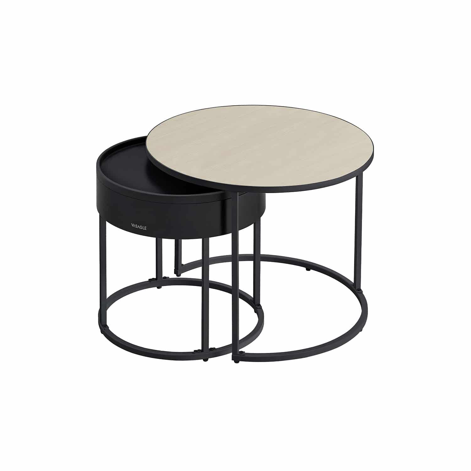 VASAGLE Couchtisch 2er-Set Naturbeige – Platzsparend & Modern VASAGLE Couchtisch 2er-Set Naturbeige – Platzsparend & Modern