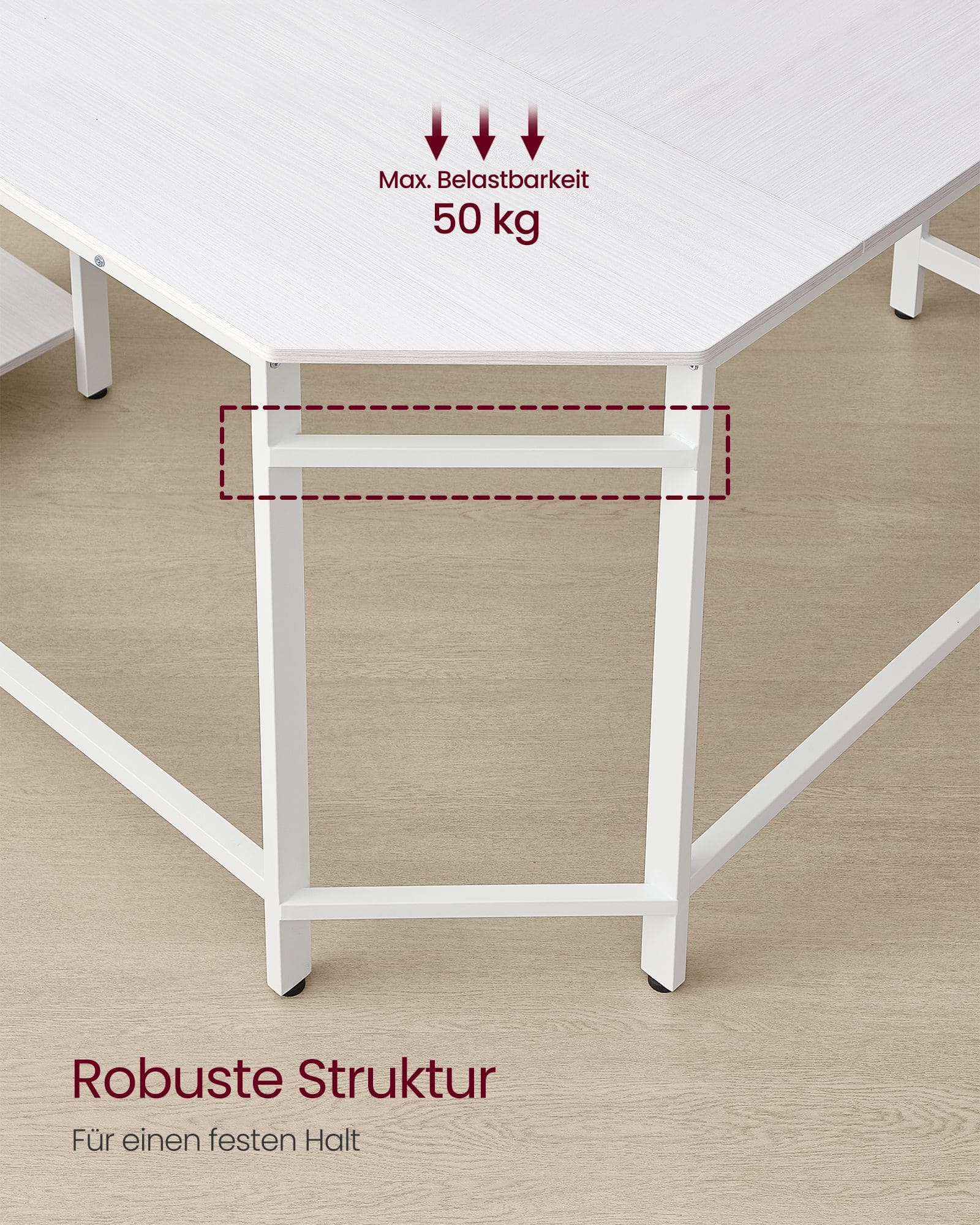 L-förmiger Computertisch einfacher Aufbau ahornweiß-LWD072W44 L-förmiger Computertisch einfacher Aufbau ahornweiß-LWD072W44