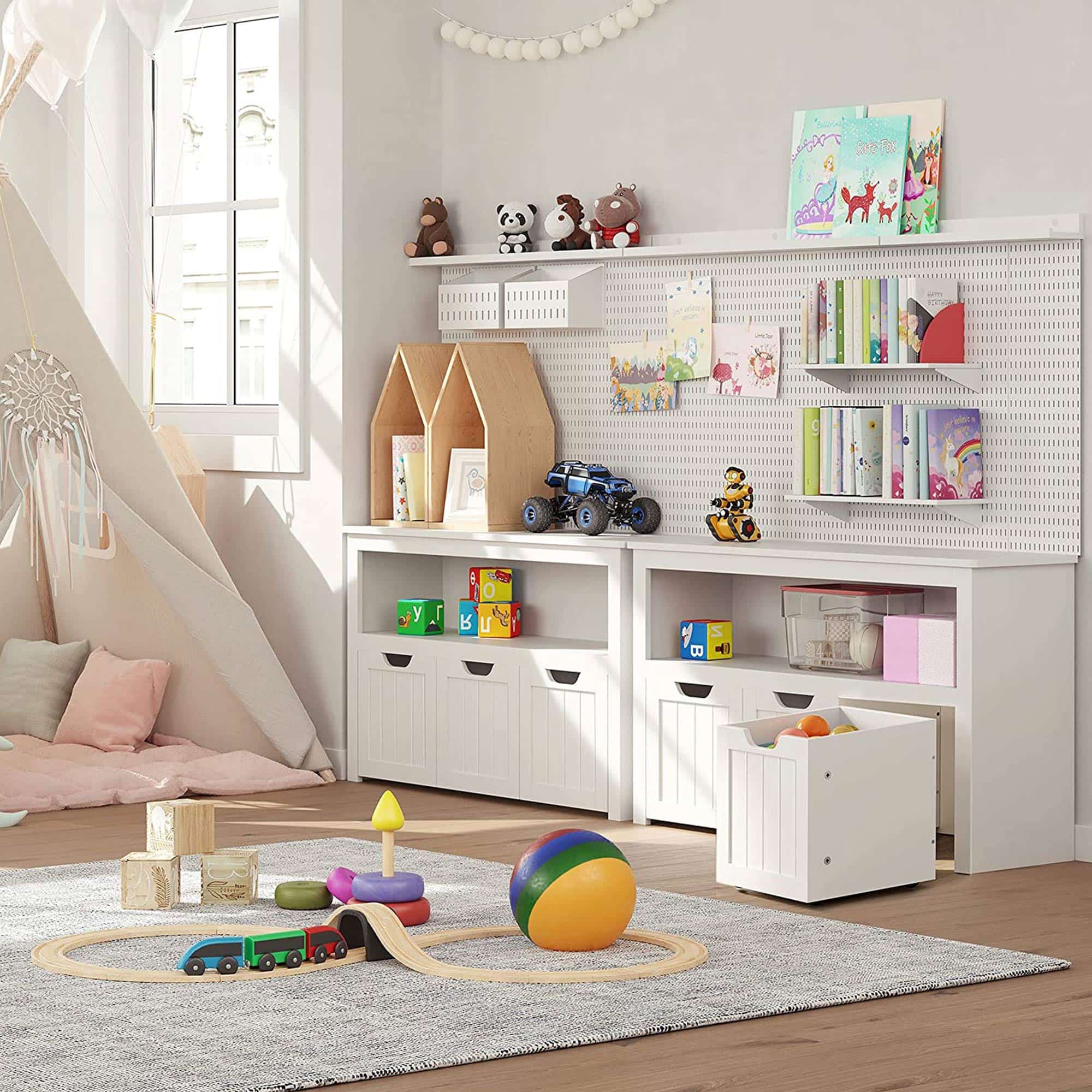 Spielzeugschrank für Kinderzimmer Weiß-B34LHS380W01 Spielzeugschrank für Kinderzimmer Weiß-B34LHS380W01