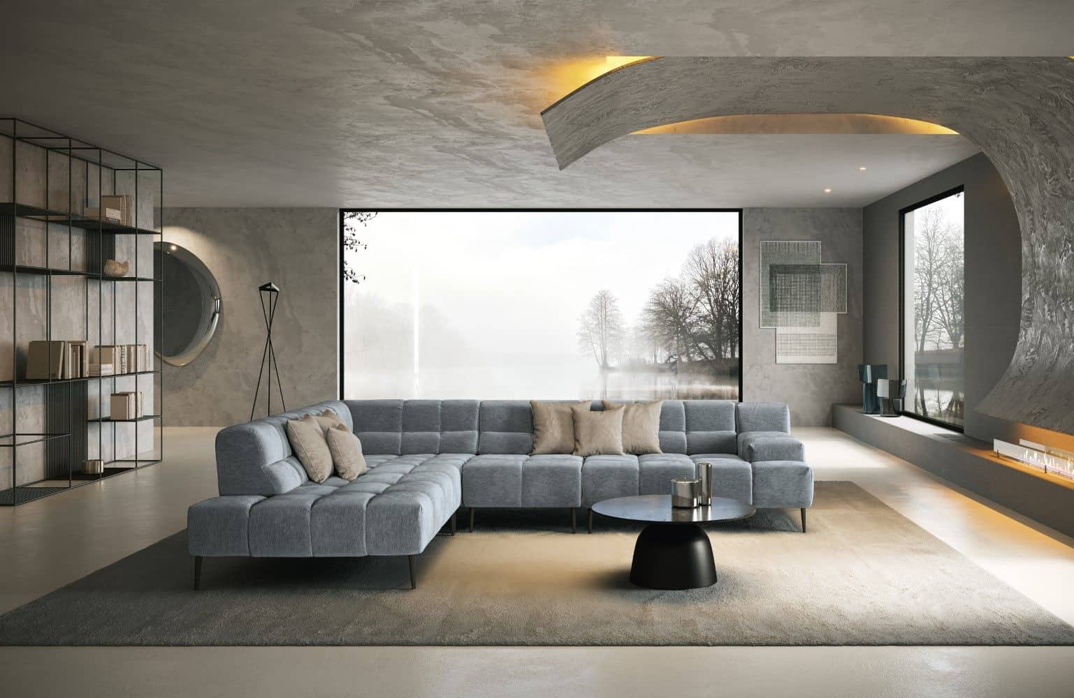 Liam Ecksofa aus Chenille mit verstellbarer Sitztiefe – hochwertiges Design von designwerk Liam Ecksofa aus Chenille mit verstellbarer Sitztiefe – hochwertiges Design von designwerk