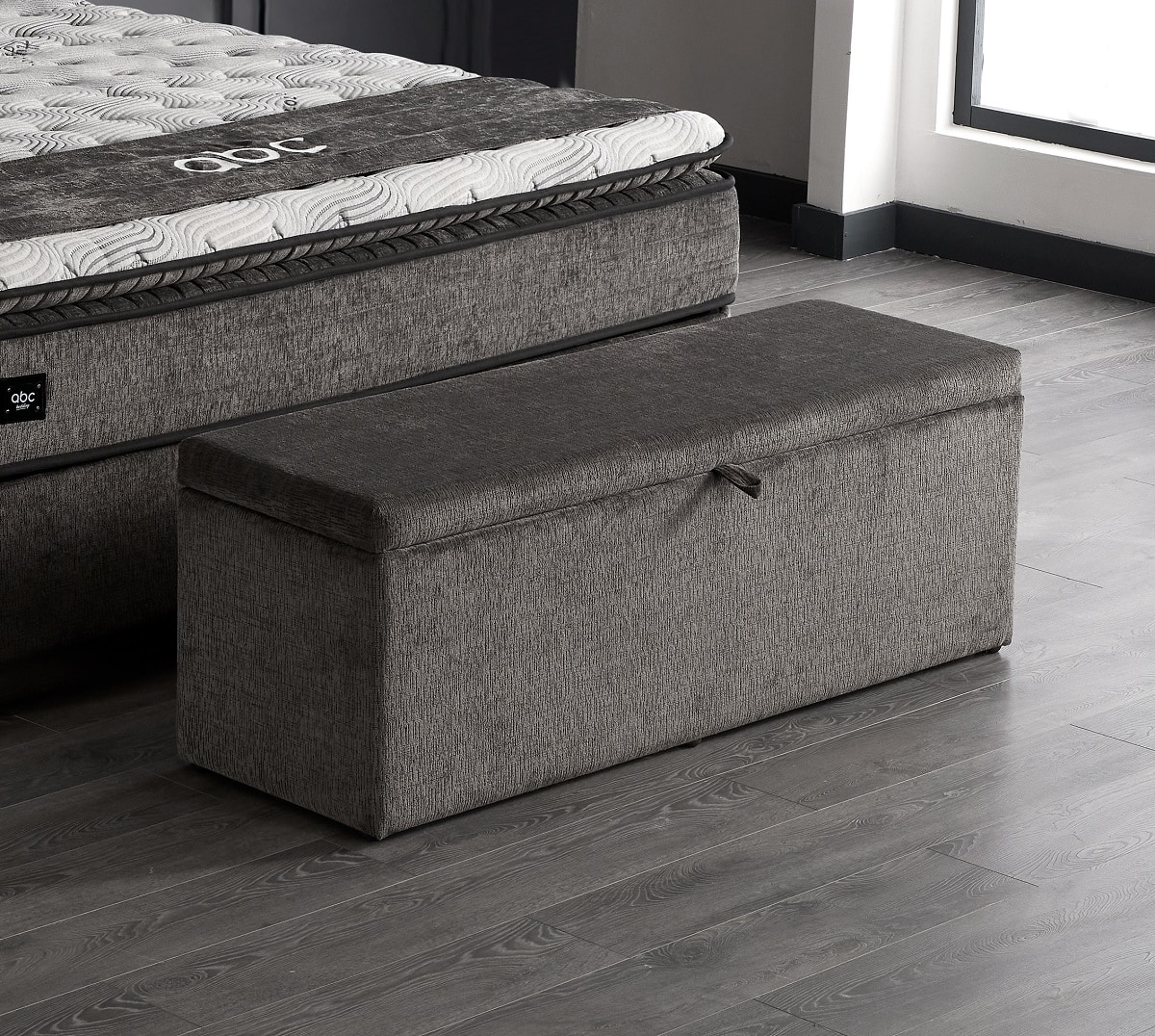 Boxspringbett Carlos in grau 140 x 200 - ABC Bedding Boxspringbett Carlos in grau 140 x 200 - ABC Bedding