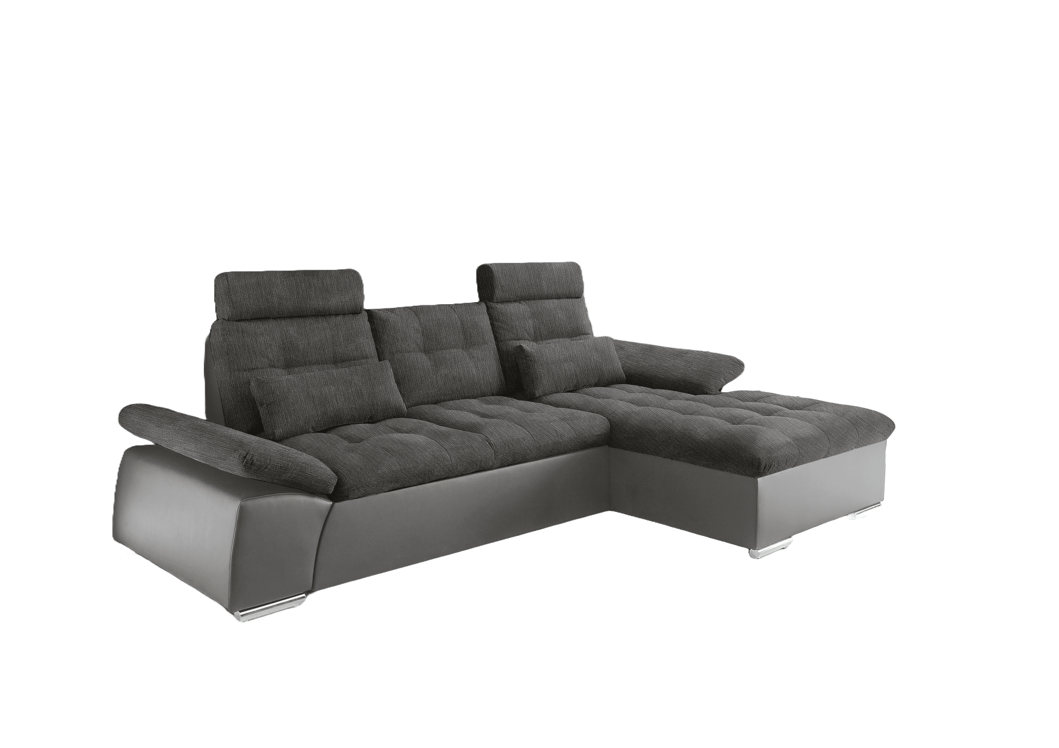Ecksofa Jakarta Dunkelgrau | Lawa – Modernes Sofa mit Schlaffunktion & verstellbaren Armlehnen Ecksofa Jakarta Dunkelgrau | Lawa – Modernes Sofa mit Schlaffunktion & verstellbaren Armlehnen