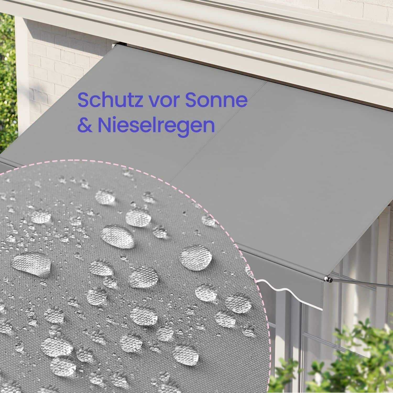 Klemmmarkise, Balkonmarkise, höhenverstellbar