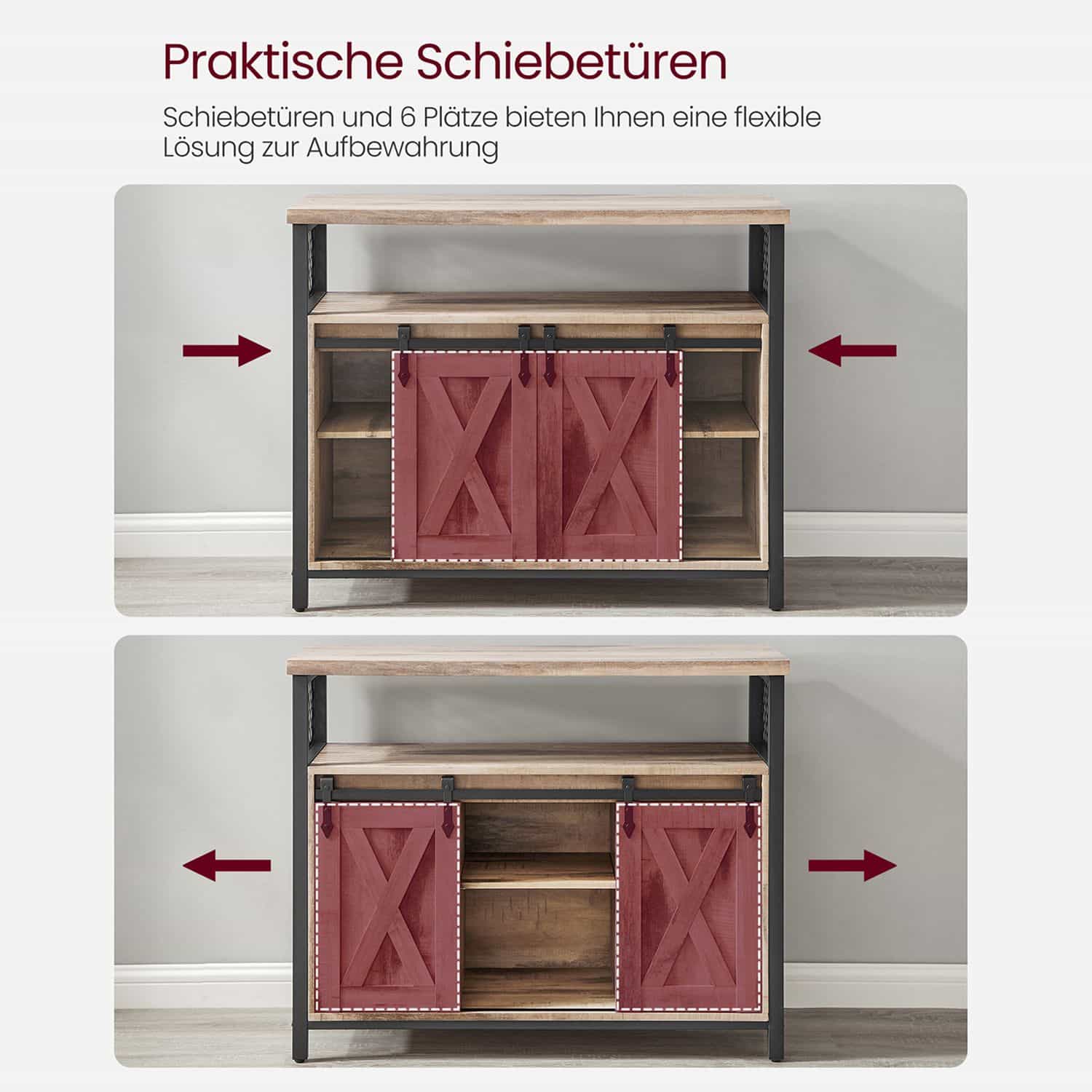 Sideboard mit Schiebetüren-B34LSC092B50 Sideboard mit Schiebetüren-B34LSC092B50