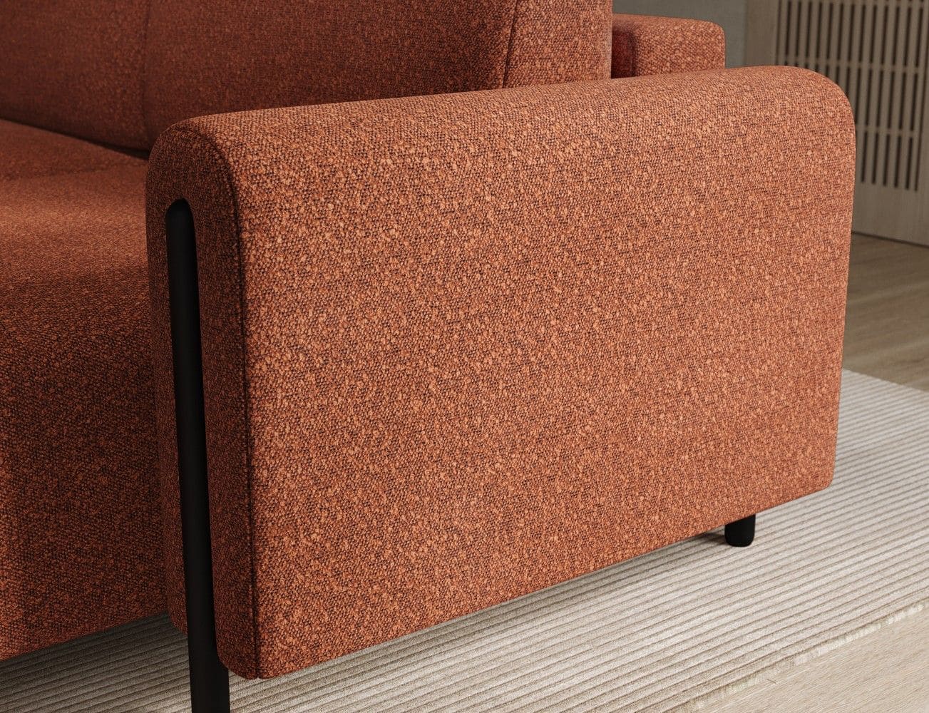 Ecksofa Acossta Jaffray Mikrofaser Ziegelrot mit Schlaffunktion Ecksofa Acossta Jaffray Mikrofaser Ziegelrot mit Schlaffunktion