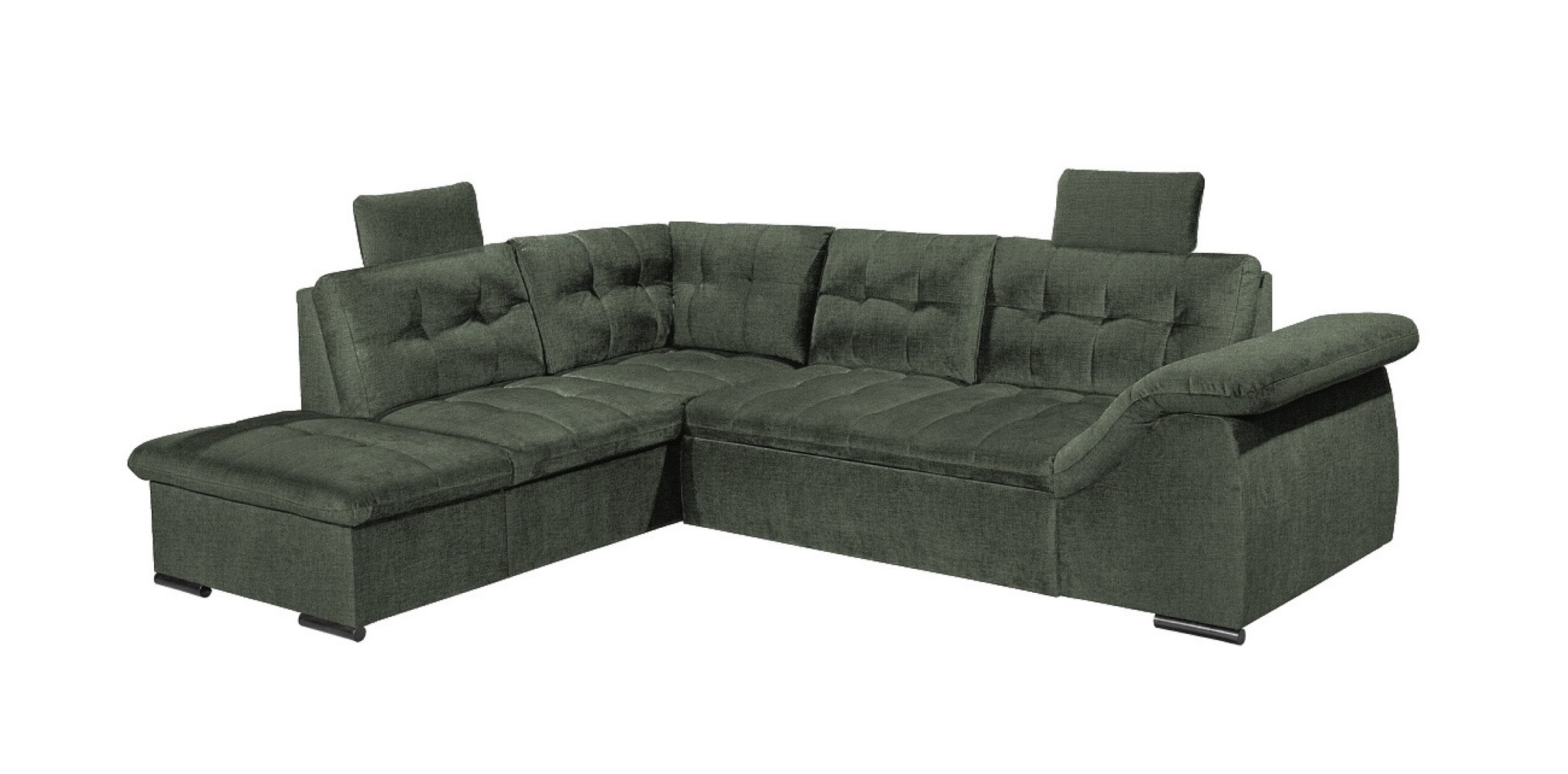 Sofa Estrella von ED Exciting Design mit Schlaffunktion, Bettkasten & Mikrofaser-Bezug Glow