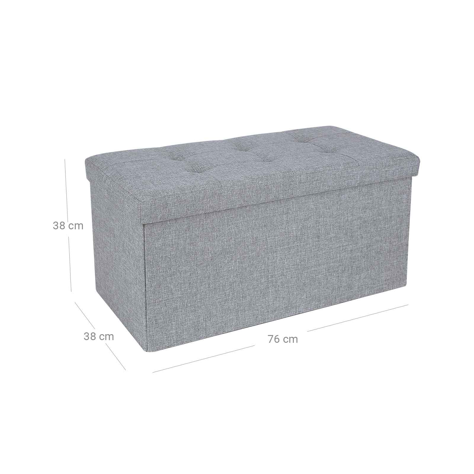 Bank mit Stauraum 76 cm Hellgrau-LSF47G Bank mit Stauraum 76 cm Hellgrau-LSF47G