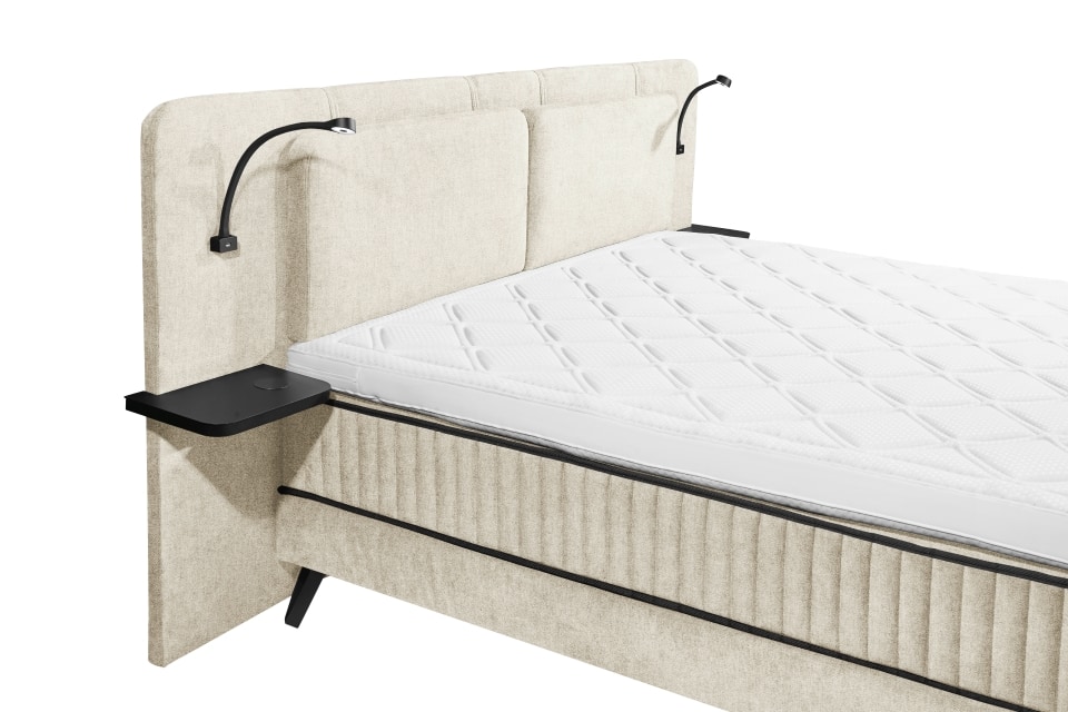 Milazzo_Aphrodite-01-ivory-Detail Stilvolles Design: Ivory Cream Boxspringbett mit Wireless Charging