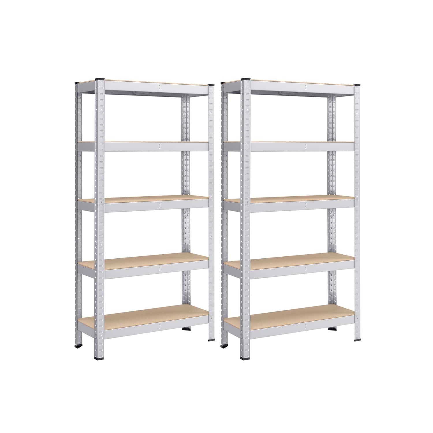 Schwerlastregal mit Stahlgestell silbern Schwerlastregal mit Stahlgestell silbern