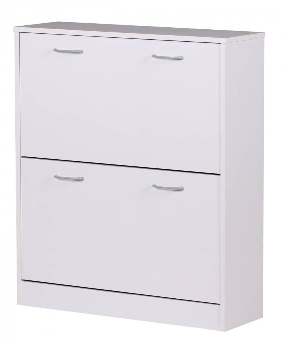 Schuhkipper KIEL Weiß matt 2 Fächer 75 x 87 x 24 cm Schuhkipper KIEL Weiß matt 2 Fächer 75 x 87 x 24 cm