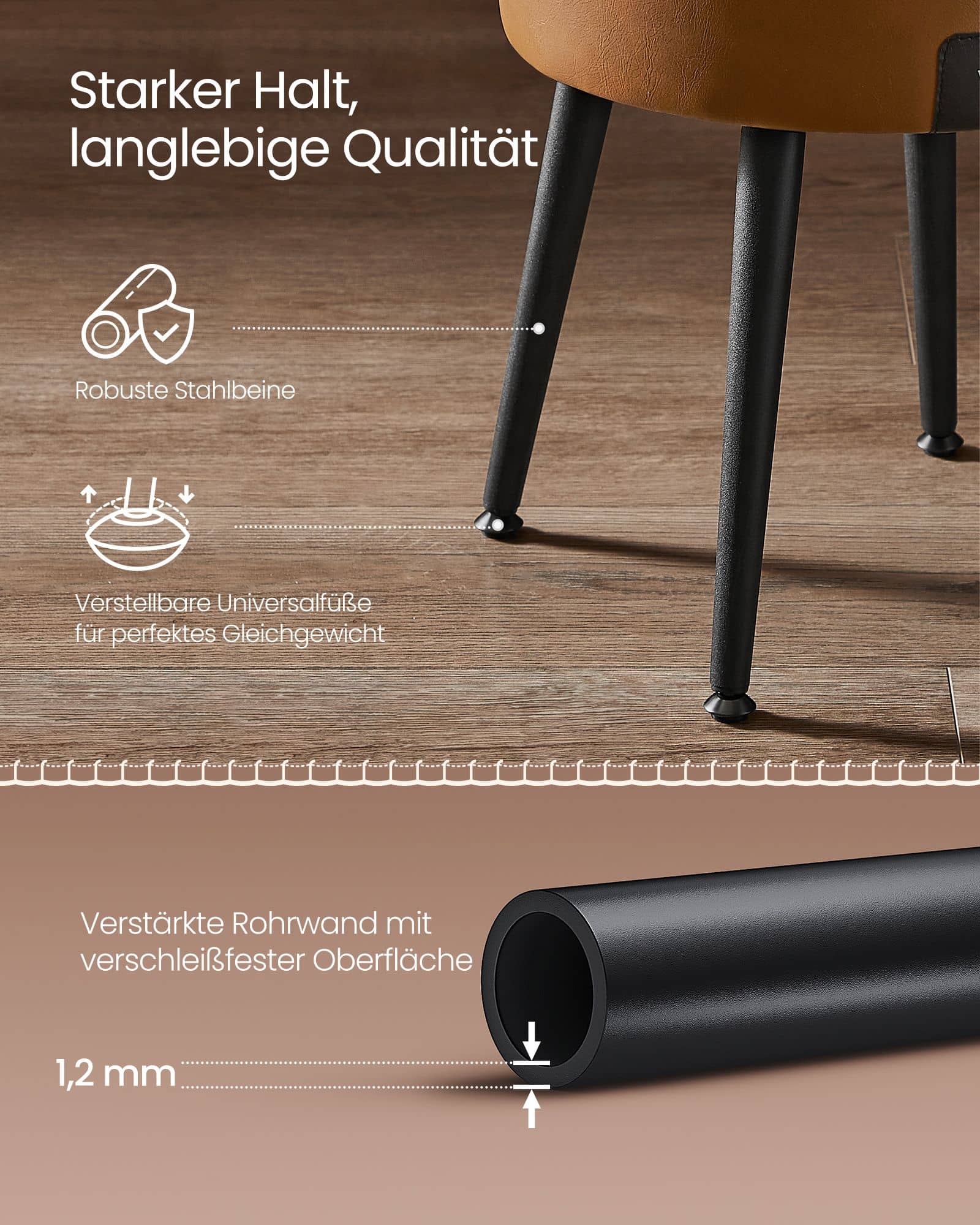 EKHO Kollektion - Sitzbank mit Stauraum Mid-Century-Stil rund karamellbraun EKHO Kollektion - Sitzbank mit Stauraum Mid-Century-Stil rund karamellbraun