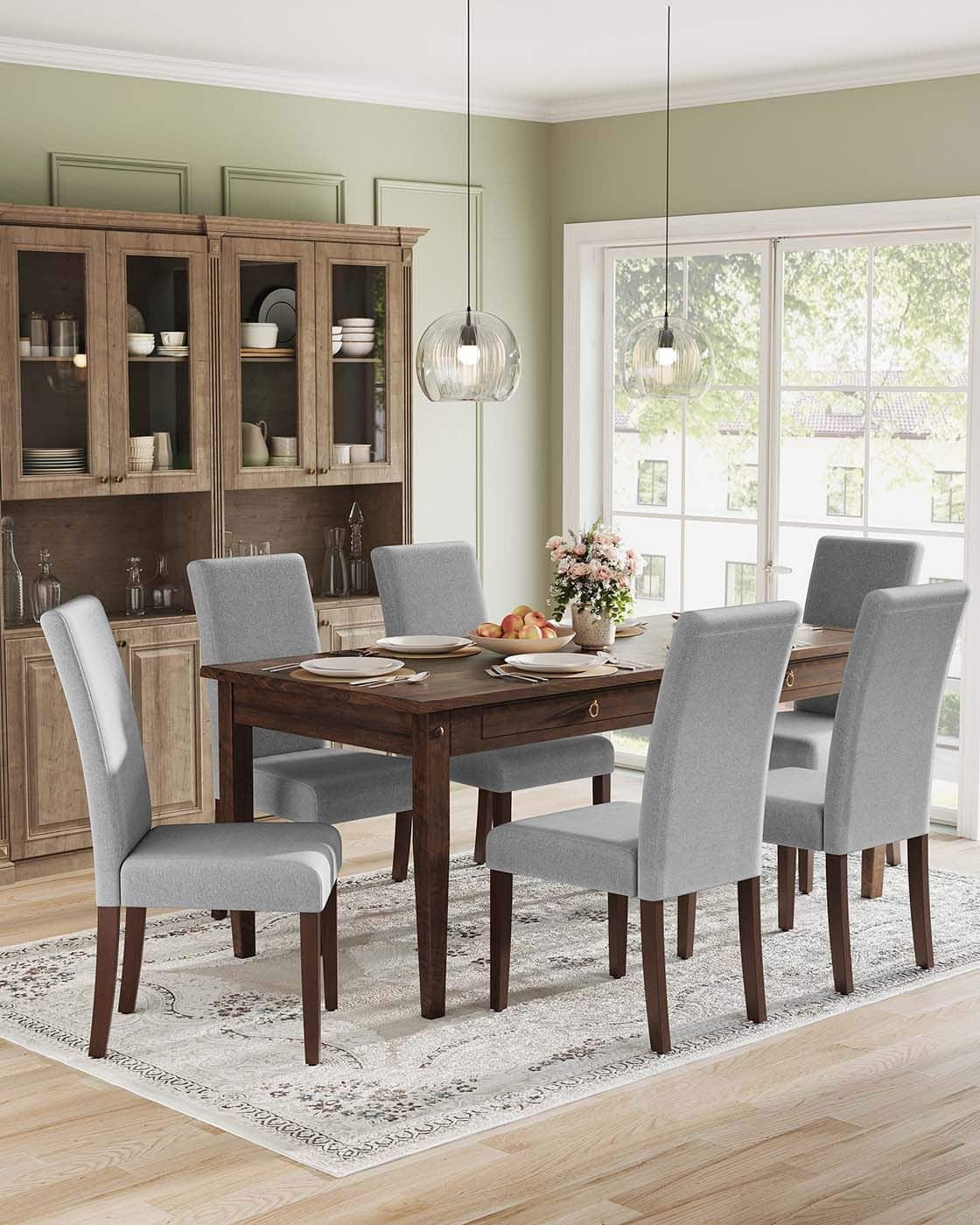 Esszimmerstuhl 2er Set hohe Rückenlehne bequemes Sitzkissen Esszimmerstuhl 2er Set hohe Rückenlehne bequemes Sitzkissen