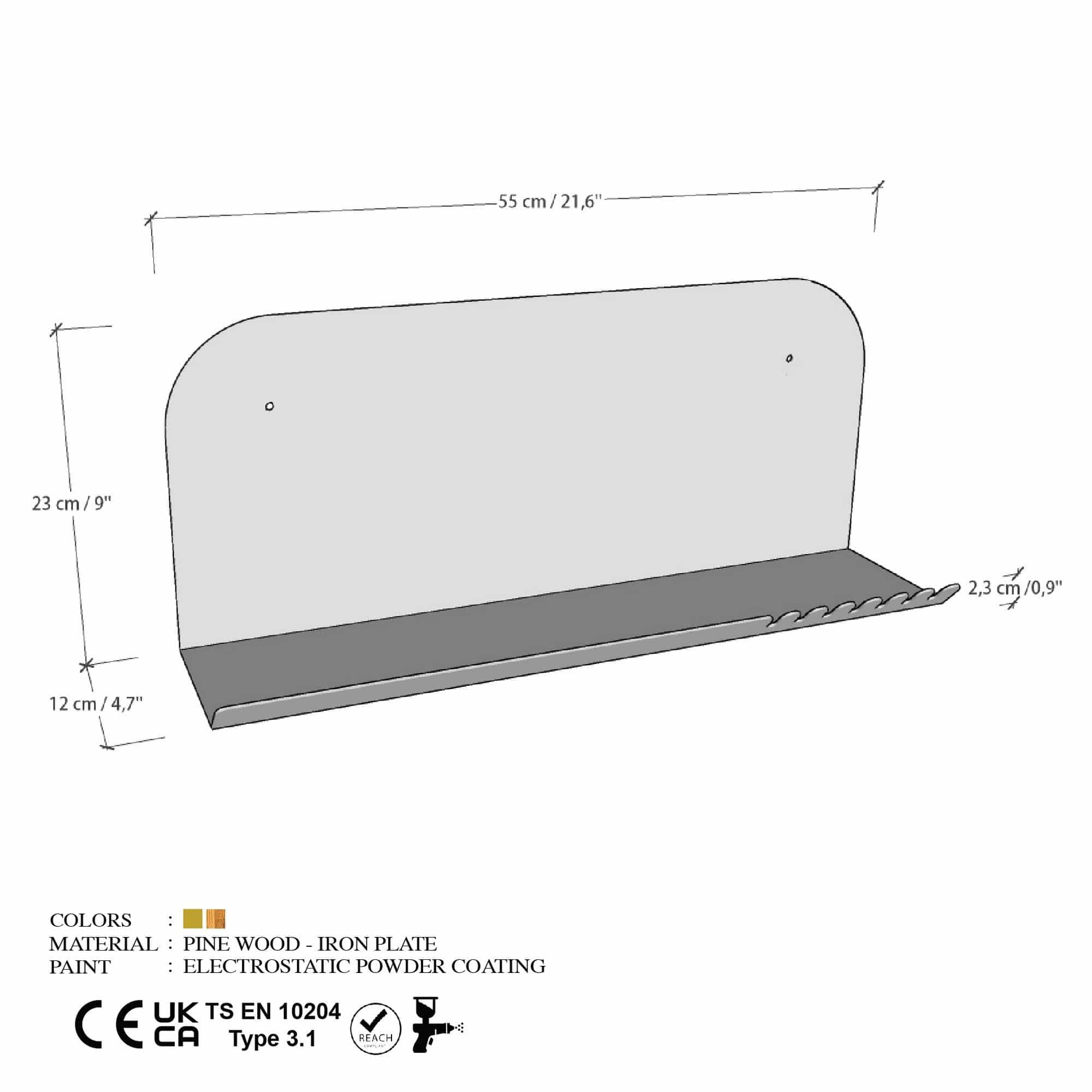 Long Pouch - Gold - Wandregal