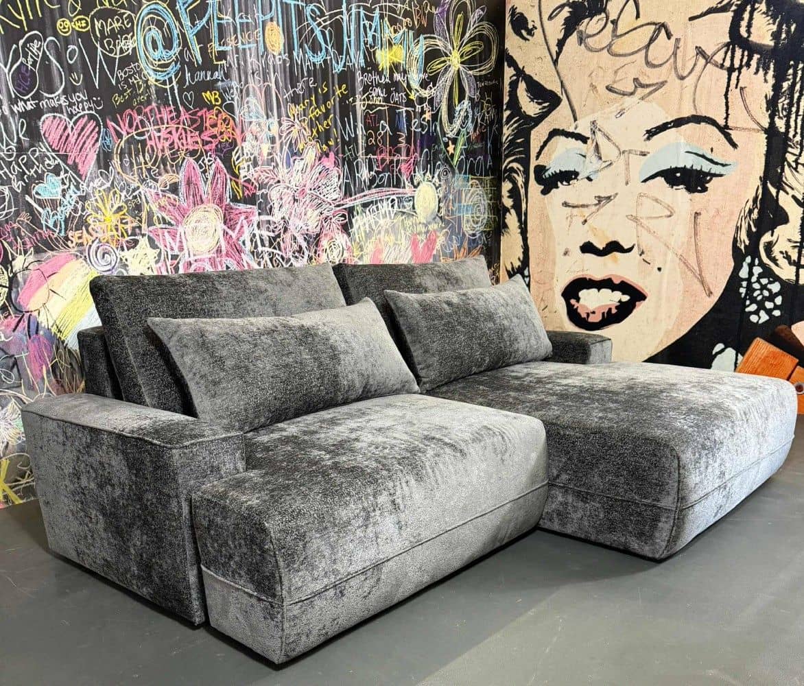Sofa Bill Grau mit Schlaffunktion & Bettkasten – Myhomelando