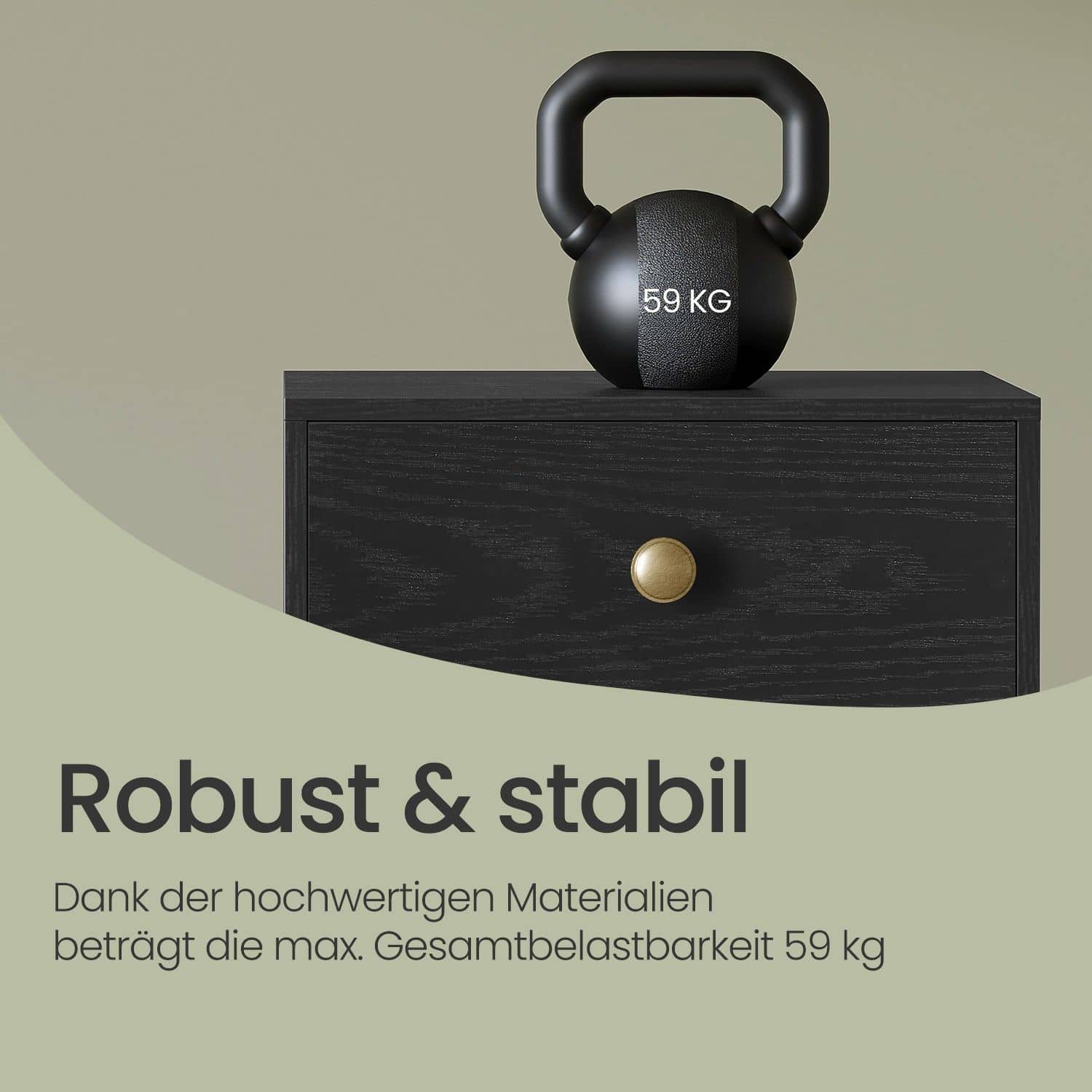 Nachttisch, Beistelltisch mit Schublade und offener Ablage, Holzbeine Nachttisch, Beistelltisch mit Schublade und offener Ablage, Holzbeine