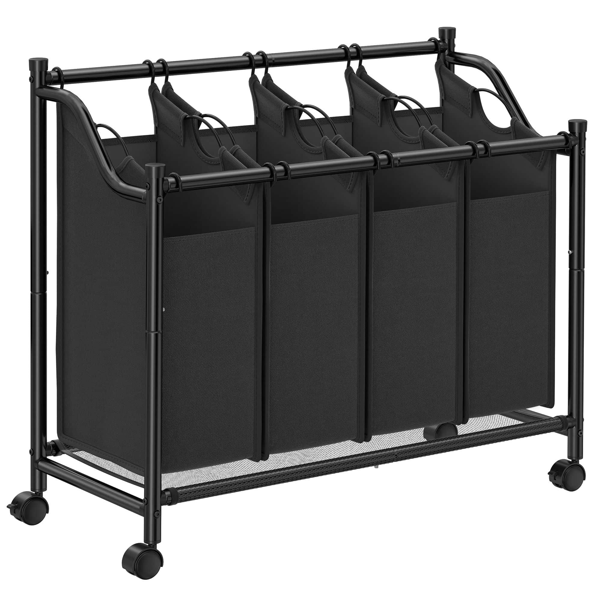 Wäschesortierer 4 Fächer Schwarz-B34LSF005 Wäschesortierer 4 Fächer Schwarz-B34LSF005
